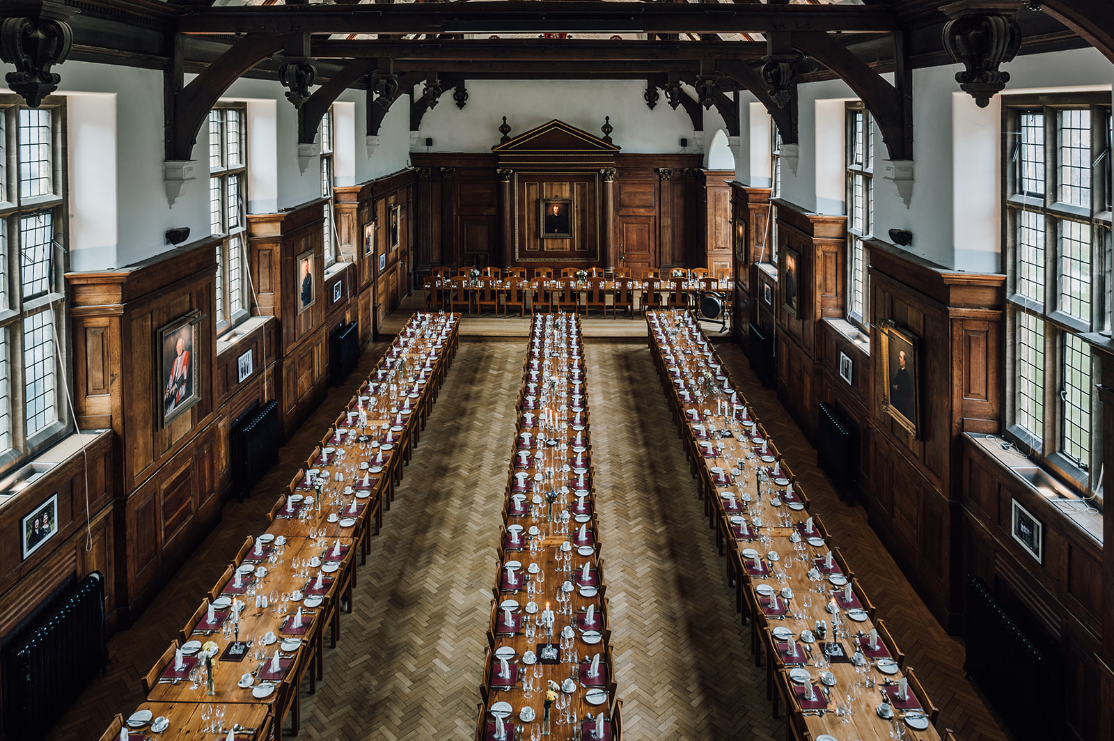 Elegant banquet hall in Selwyn College, ideal for weddings and corporate events.