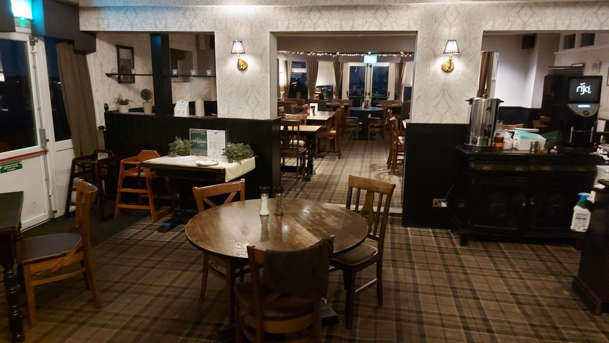 Pub event, casual party, Tap Room, warm ambiance.