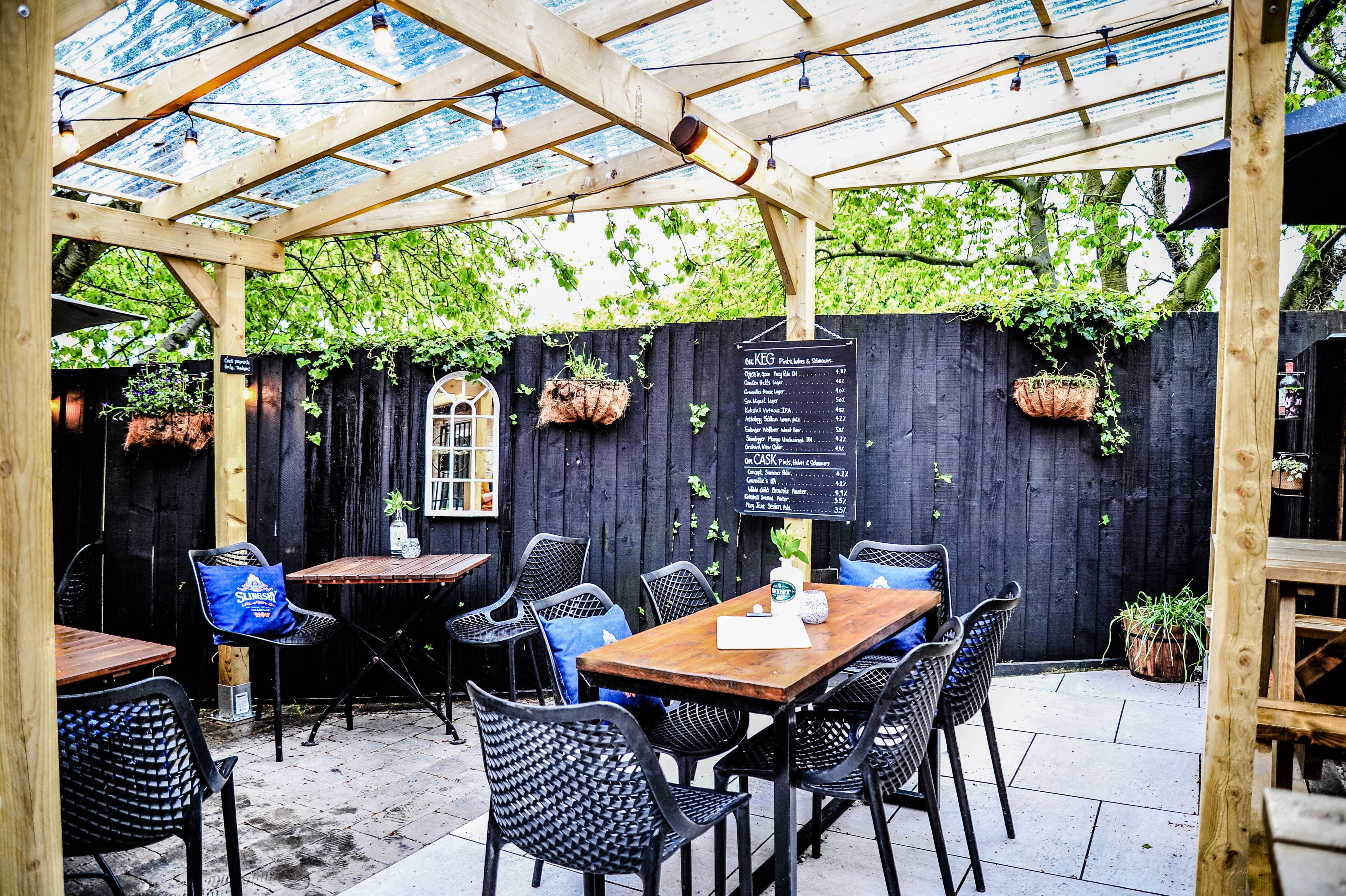 Rustic Beer Garden Event Seating