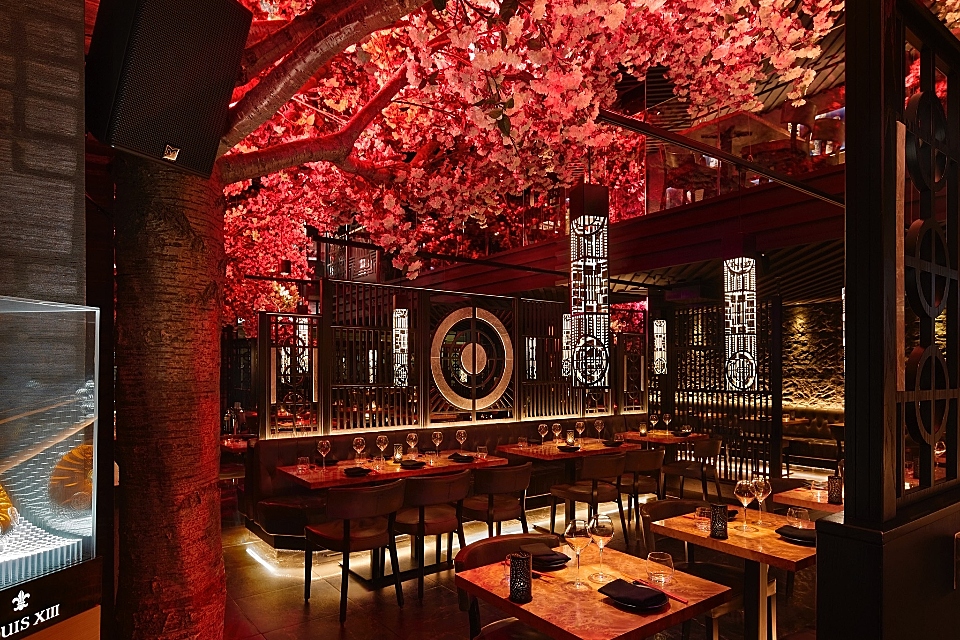 Cherry blossom event venue, romantic dinner reception