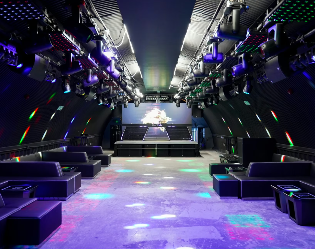 Modern event space in Bee Noir Manchester, perfect for parties and corporate events.