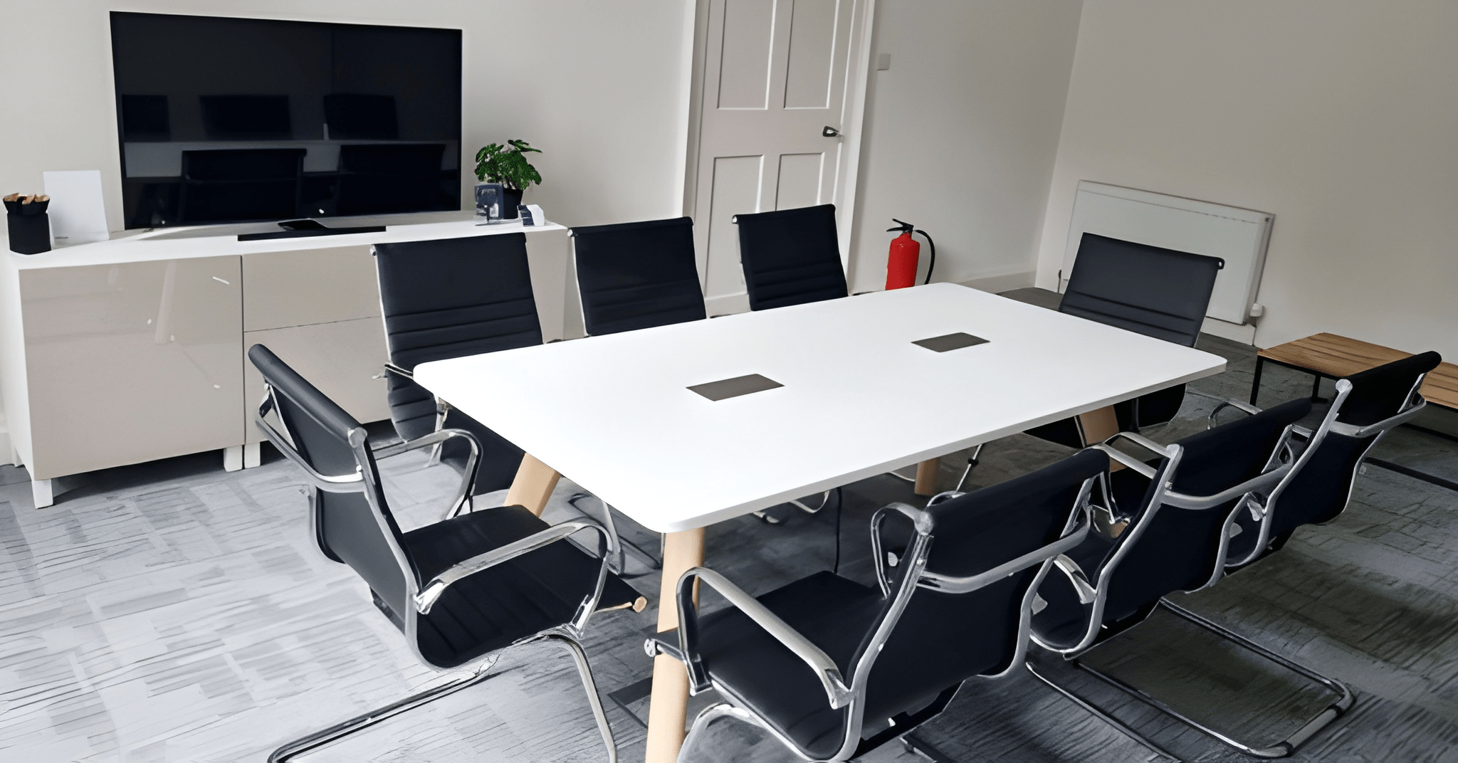 MYCO Edinburgh boardroom meeting, presentation screen
