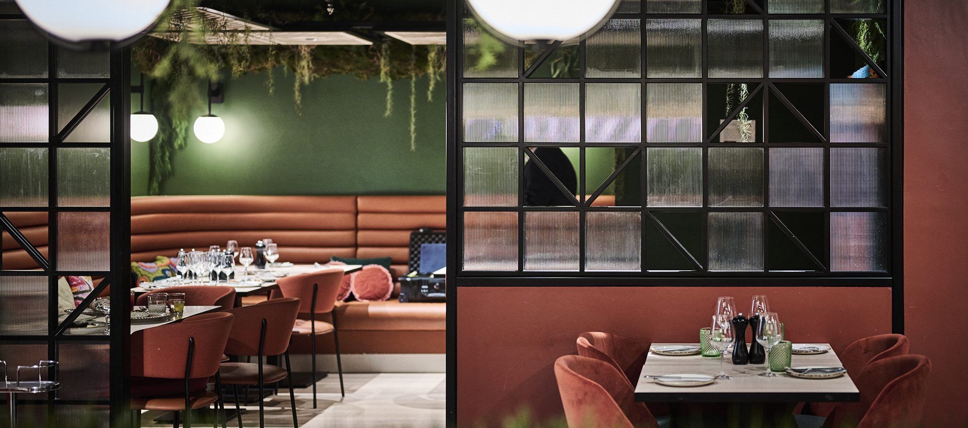 Orangery Sotto Cucina, elegant event venue, green decor