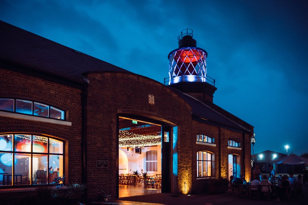 Chainstore venue with lighthouse, rustic chic event space