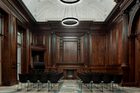 James Doyle Suite Liverpool | Wood paneling, chandelier, event