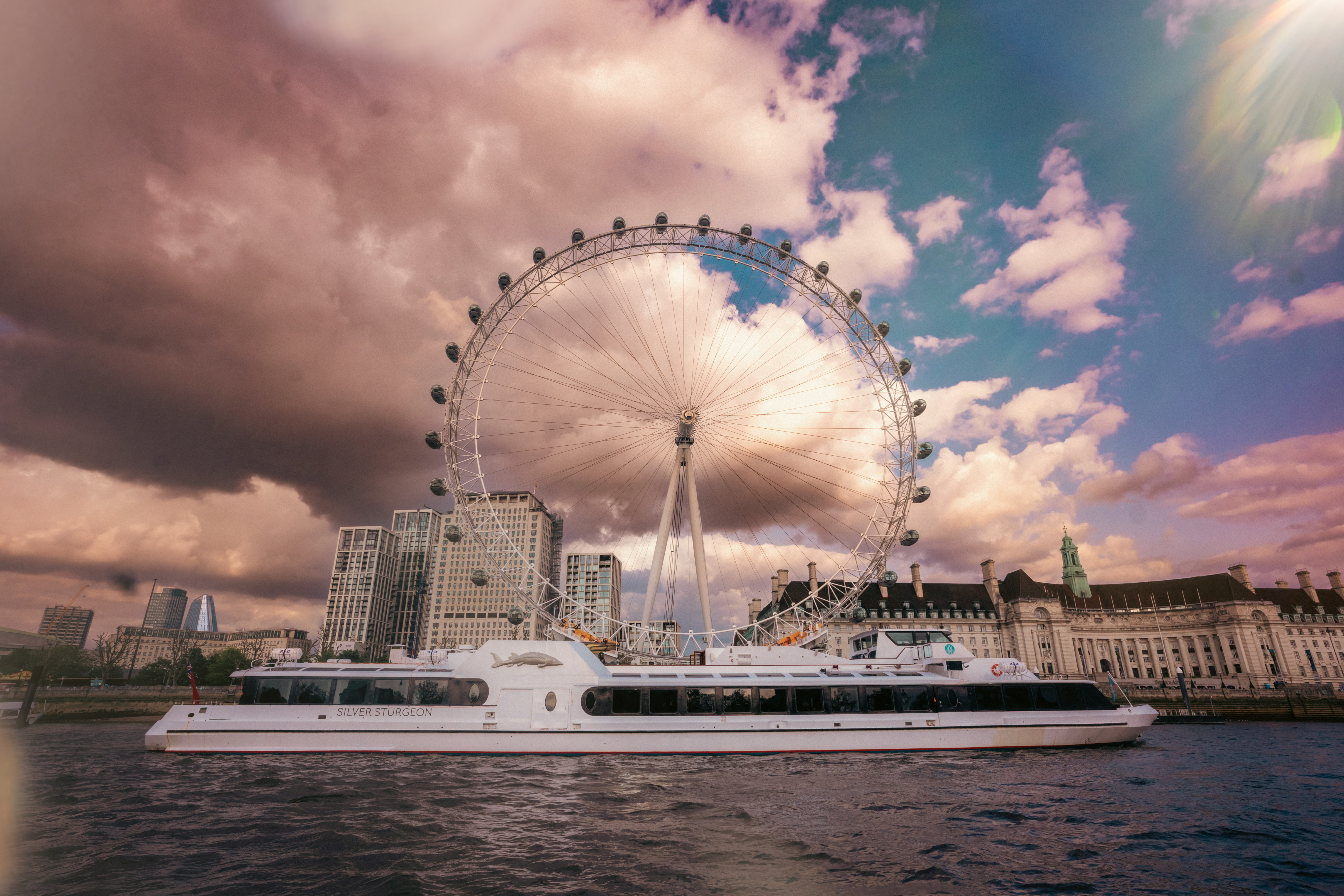Luxury yacht, London waterfront event venue