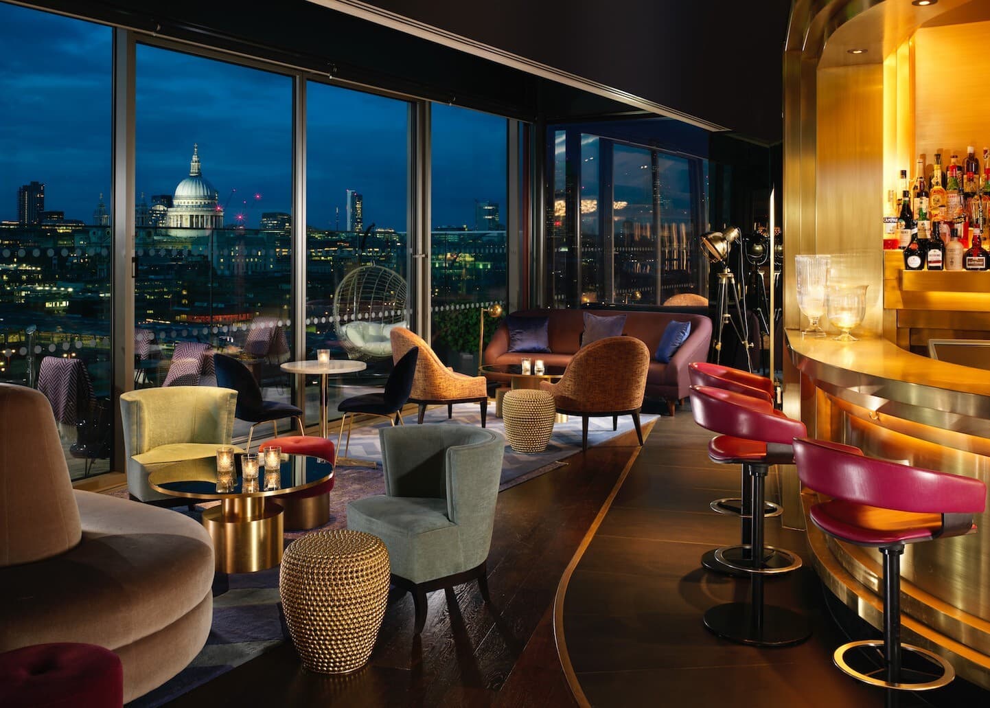 12th Knot rooftop bar with London skyline views for VIP receptions and corporate networking.