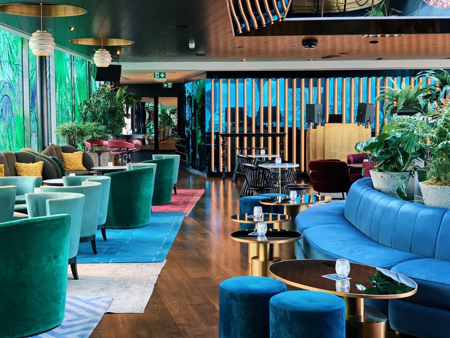 12th Knot rooftop lounge with plush seating, ideal for corporate networking and evening events.