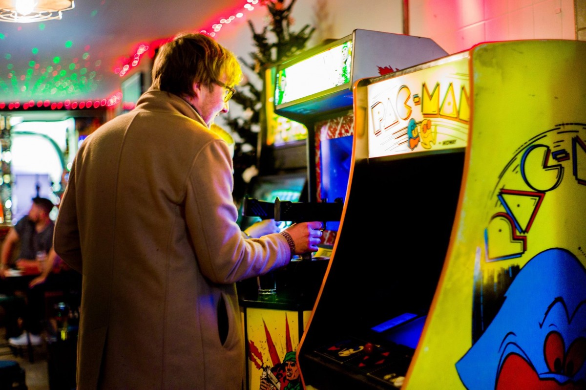 Retro arcade venue, Four Quarters Peckham, team building event