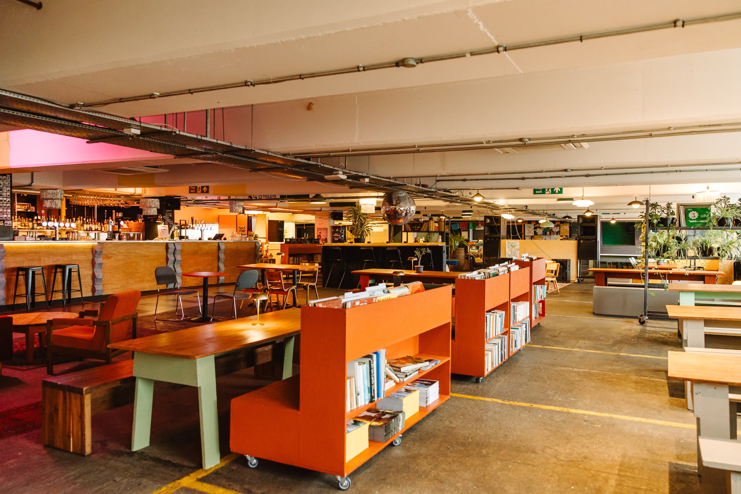 Industrial chic event space, networking, product launch