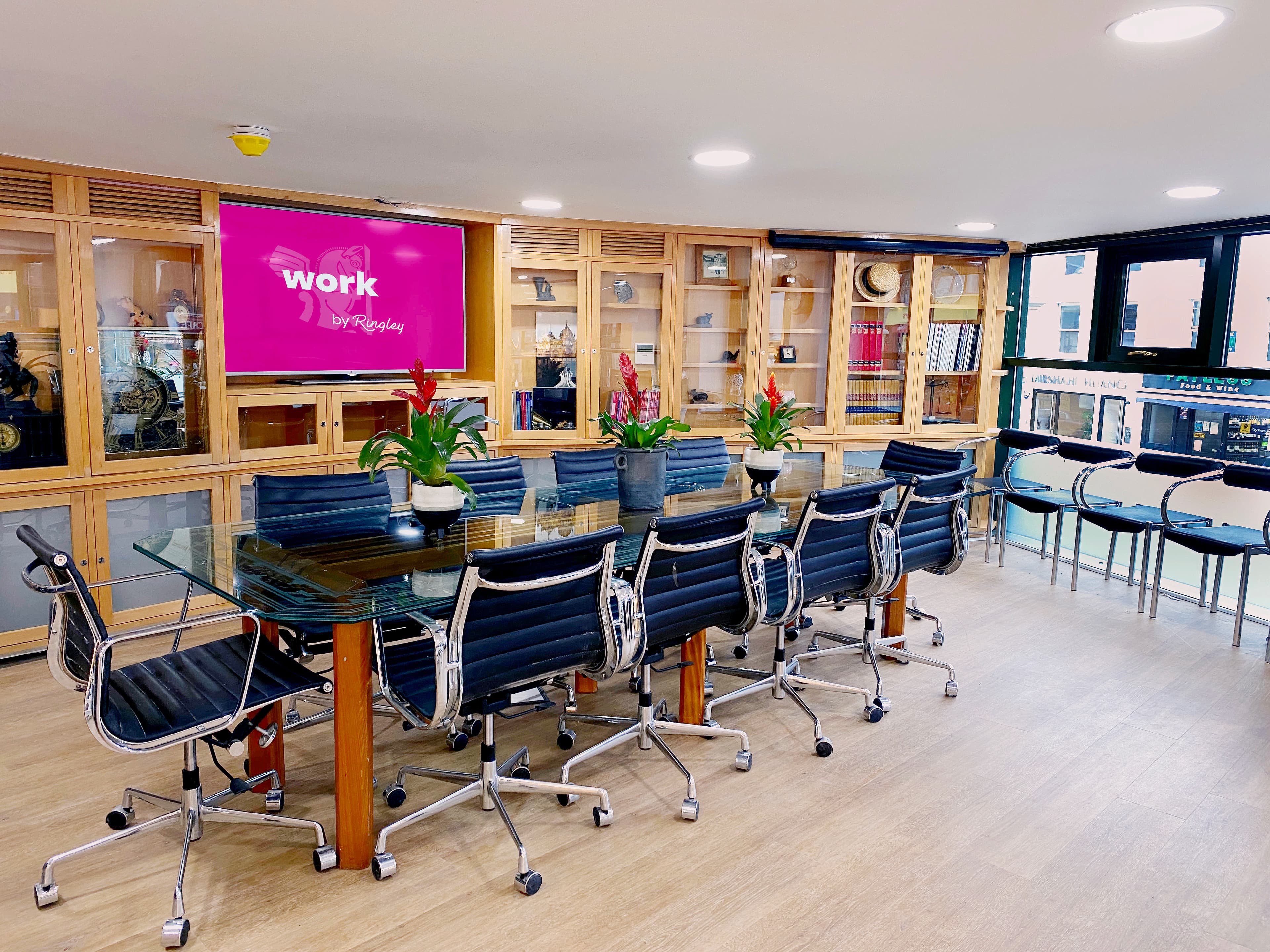 Camden meeting room, modern boardroom, AV, event space