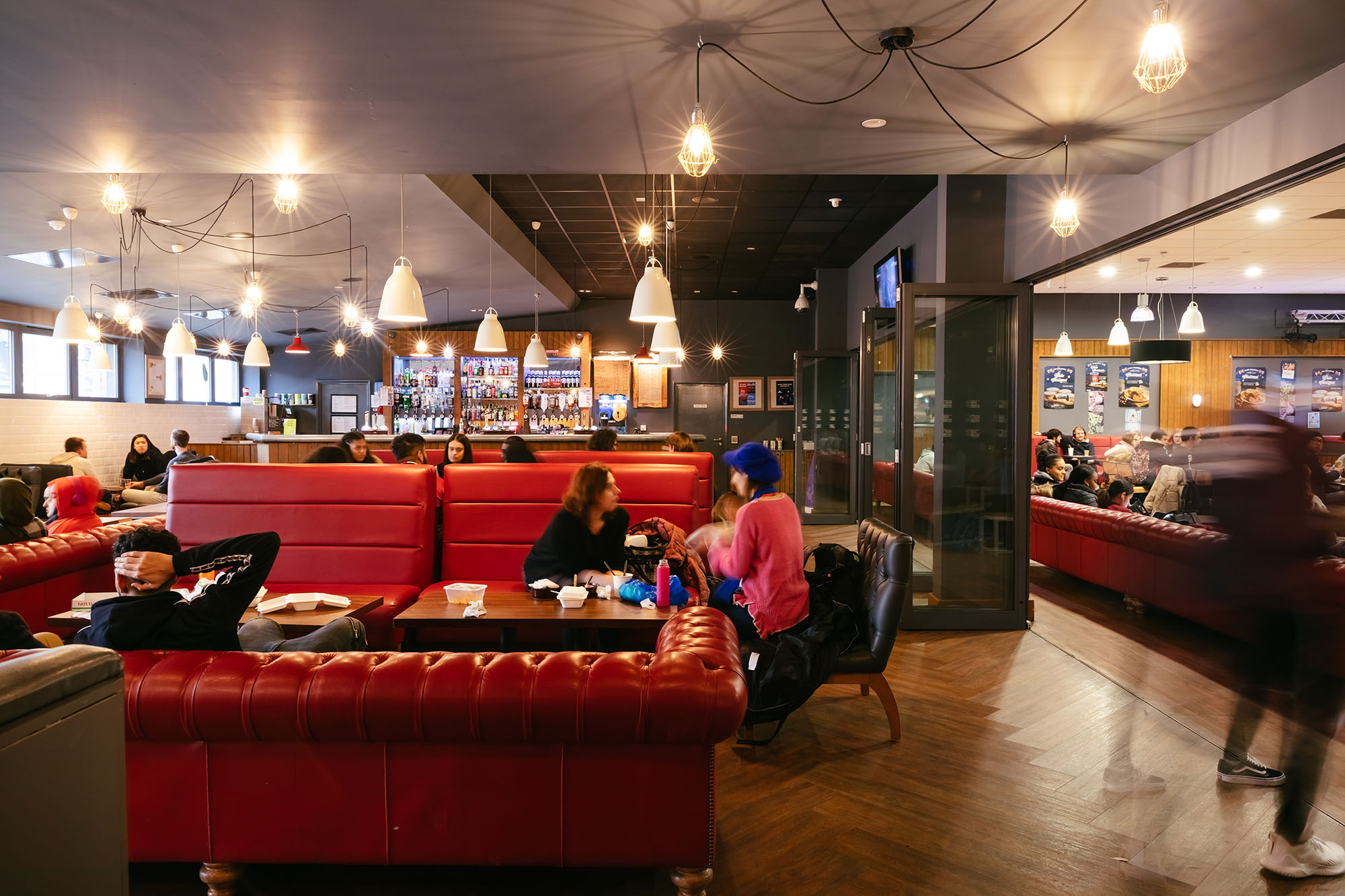 MDX House networking event bar lounge Middlesex University