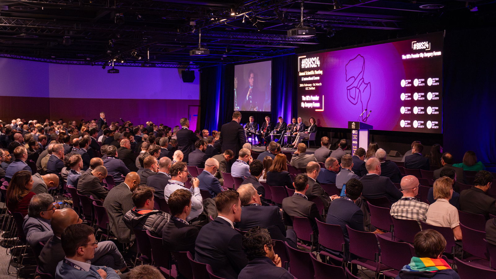 Corporate conference, stage, presentation, B2B