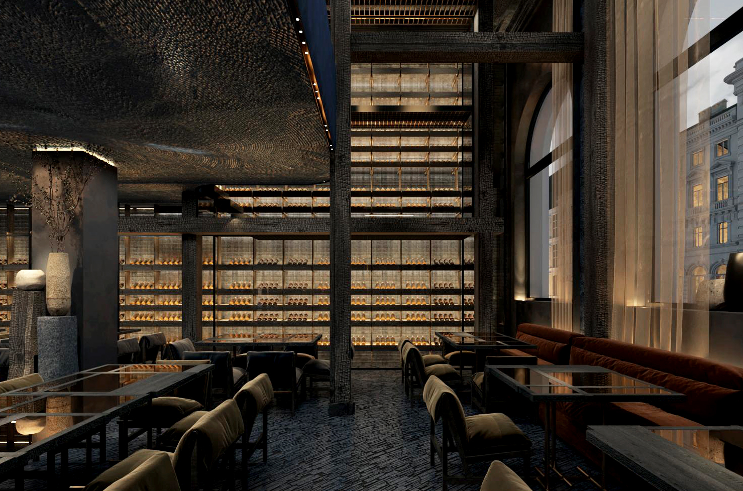 Idalia industrial chic restaurant upscale event venue wine