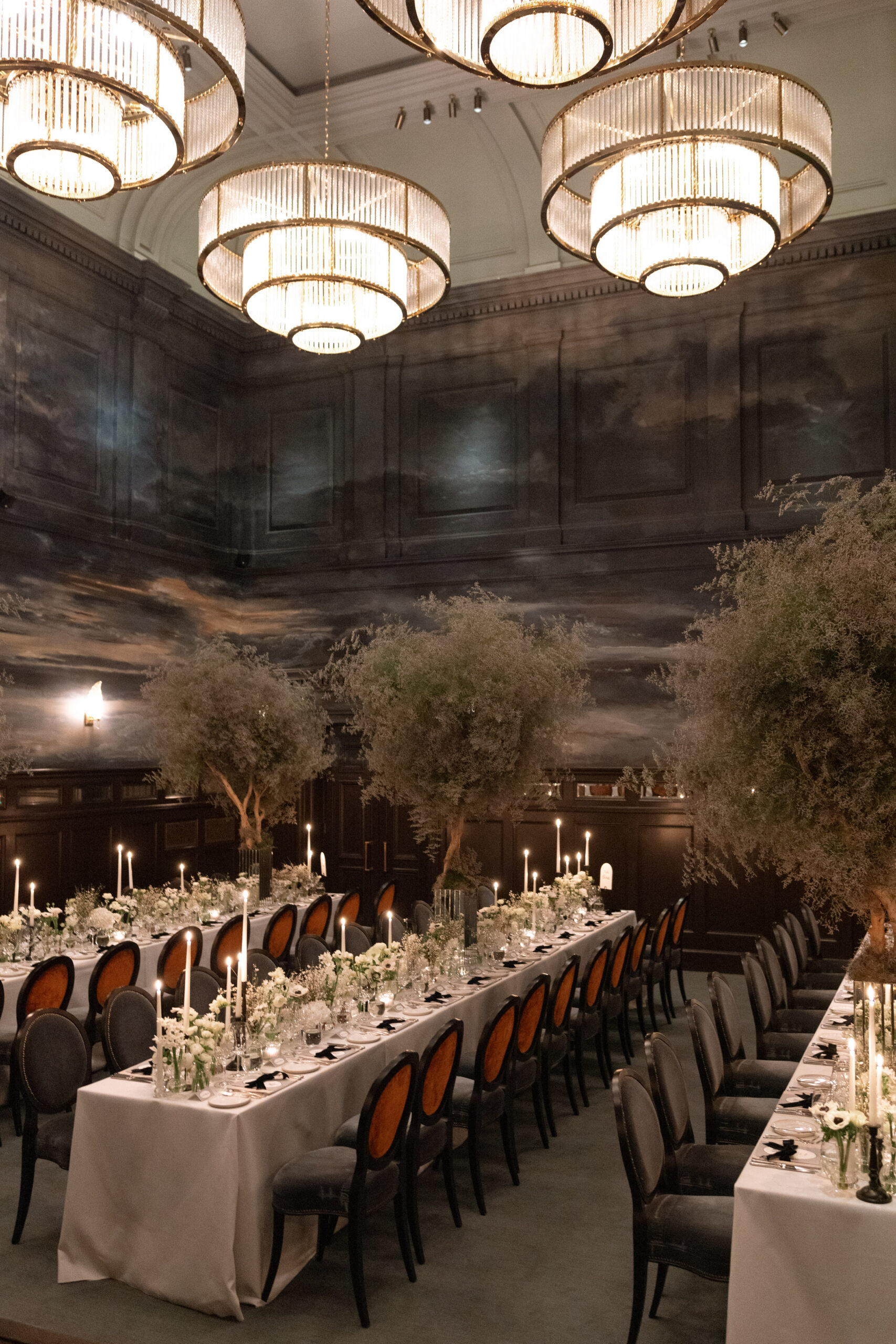 Idalia Restaurant gala, elegant wedding, floral candlelight