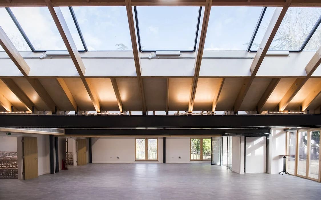 Glasshouse event venue, natural light, conference, corporate