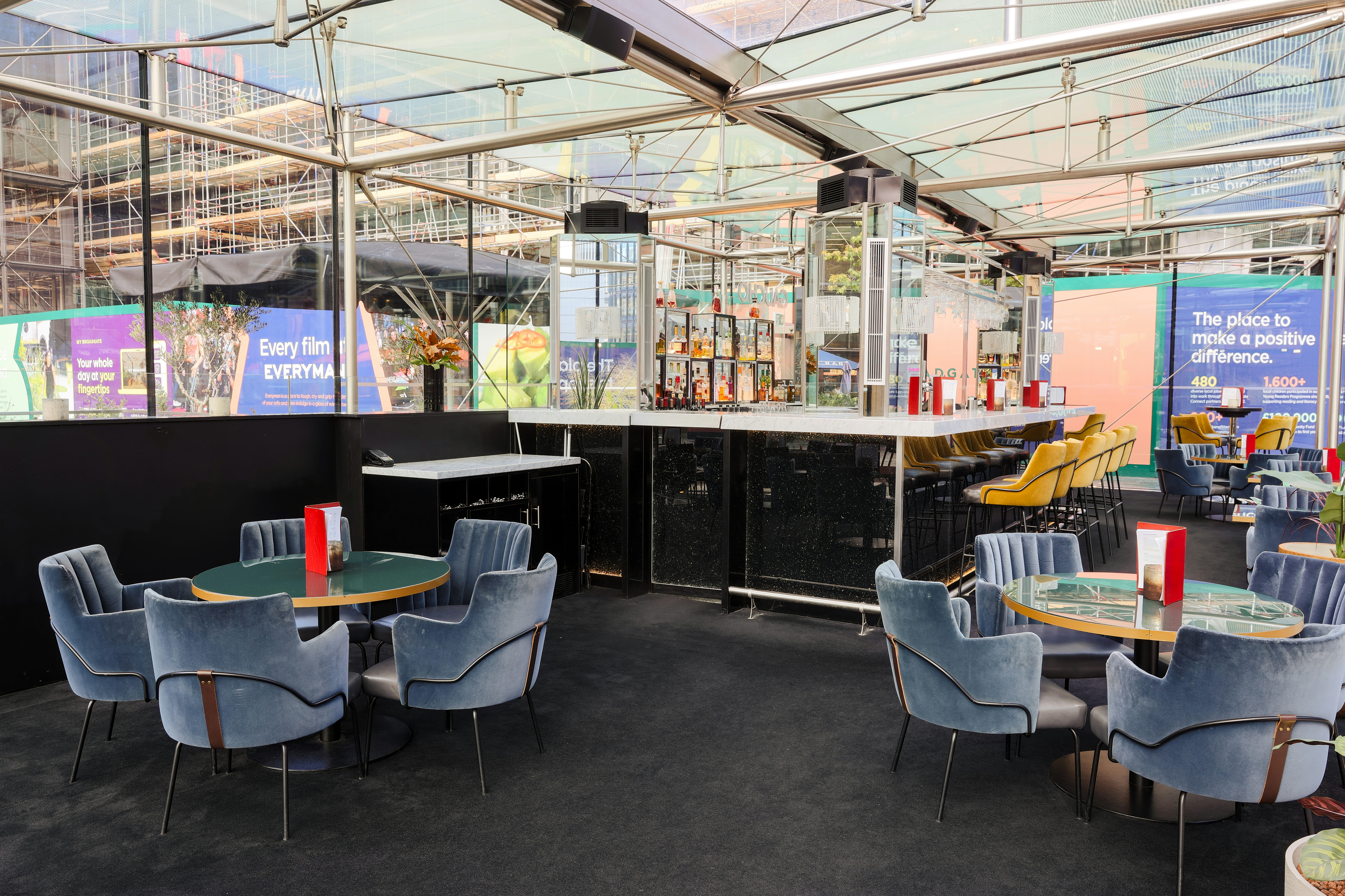 Glasshouse bar, event venue, networking, cocktail reception