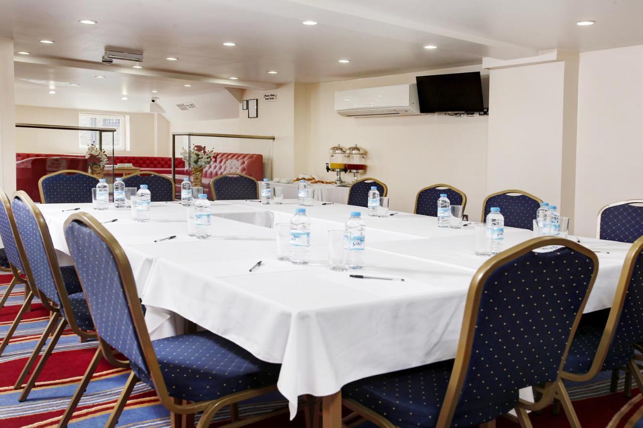 Boardroom meeting, hotel event, presentation screen