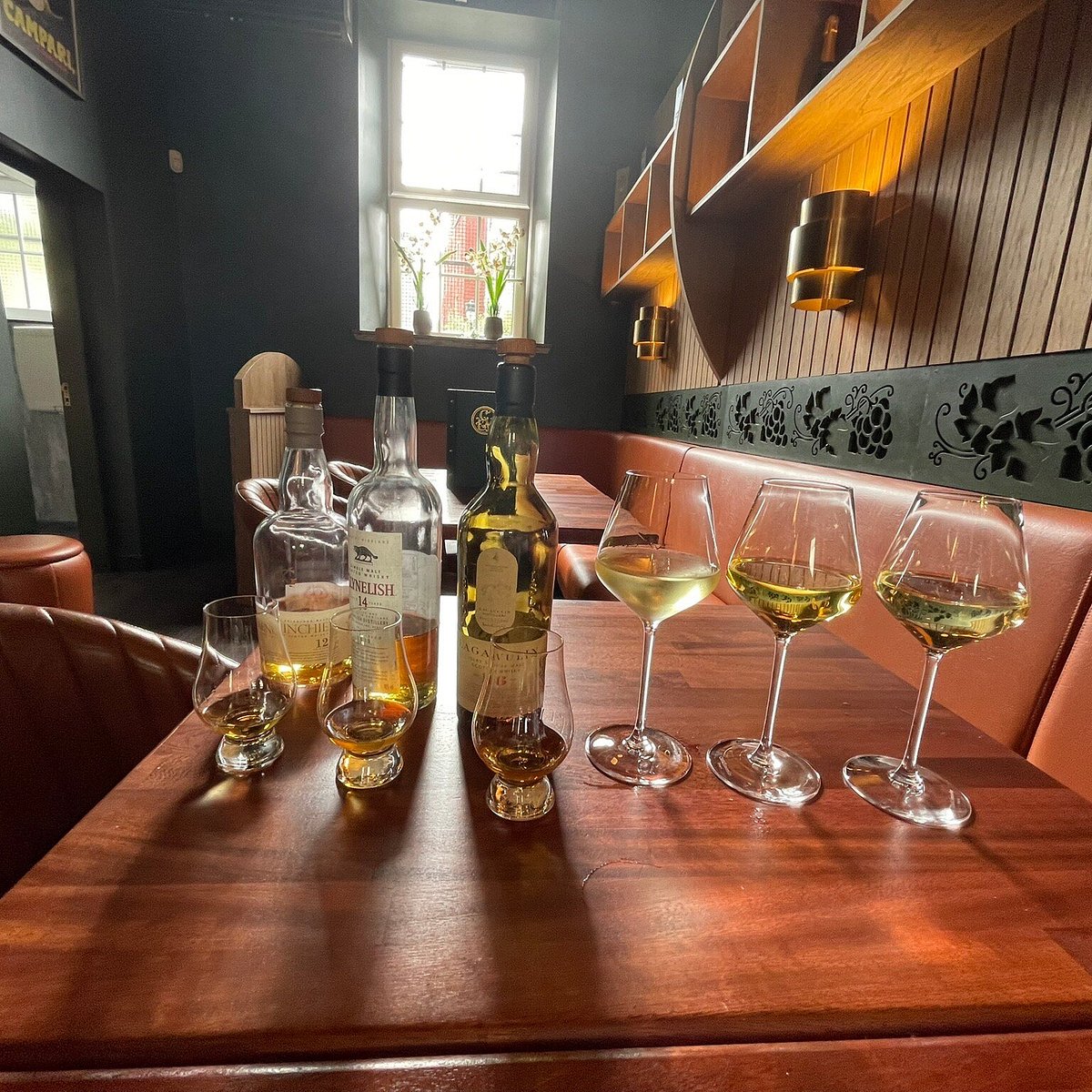 Whiskey wine tasting executive retreat upscale event