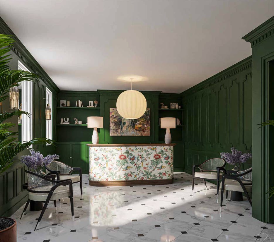 CREO London Bridge green reception, corporate event, VIP gathering