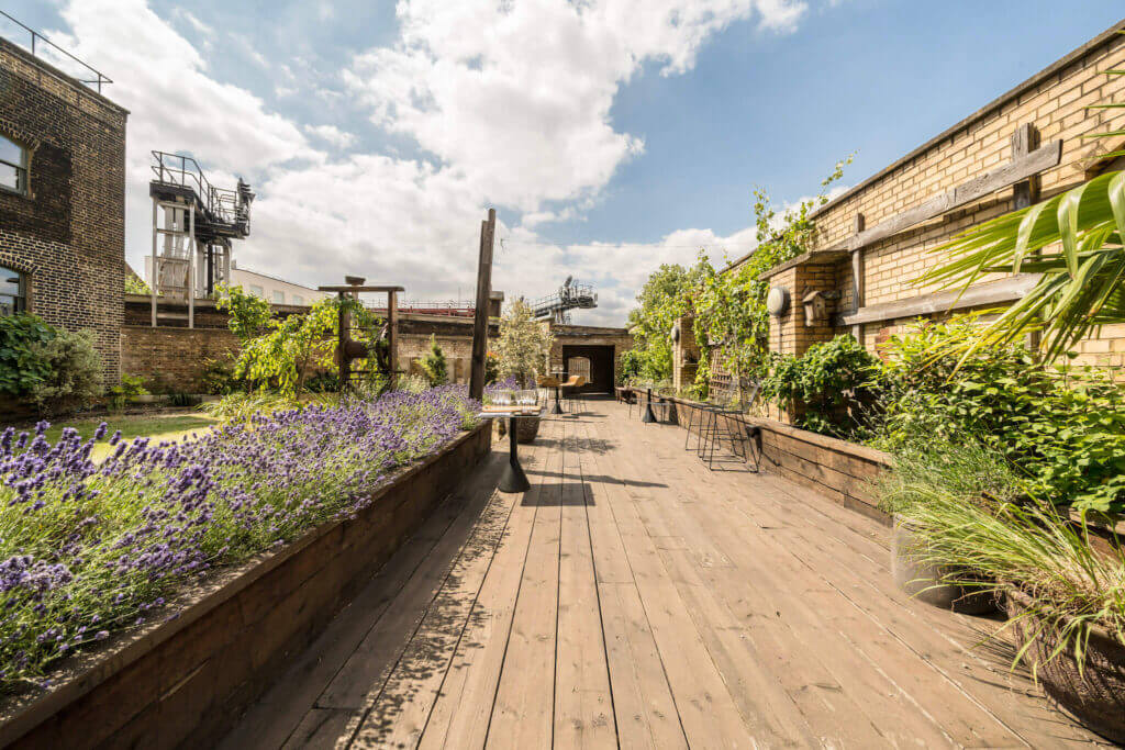 CREO London Bridge outdoor courtyard, rustic industrial event space