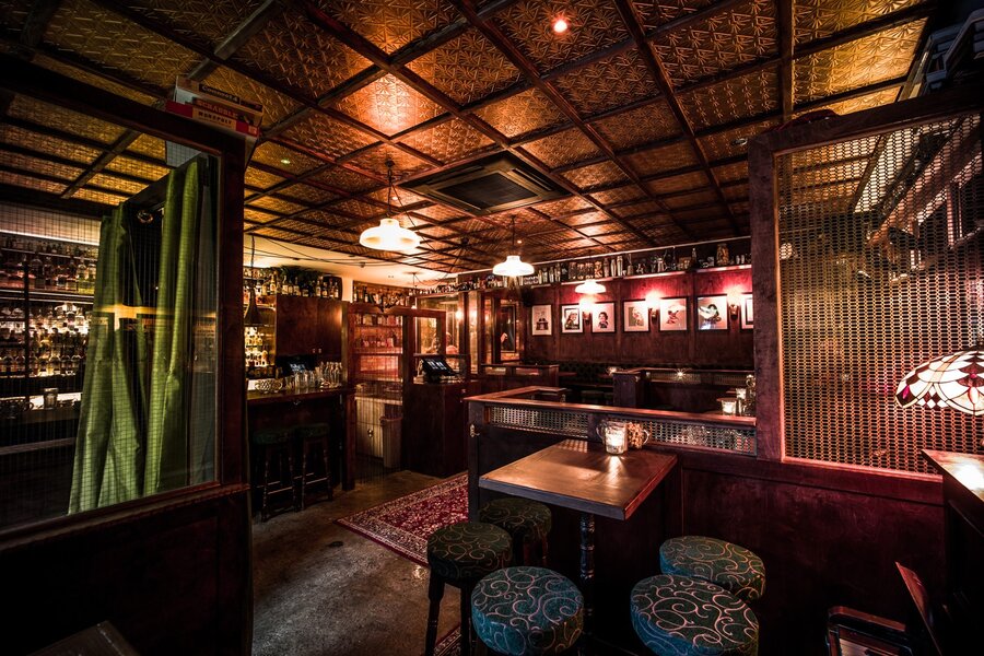 Goat in Boots basement, vintage private event, cocktail party