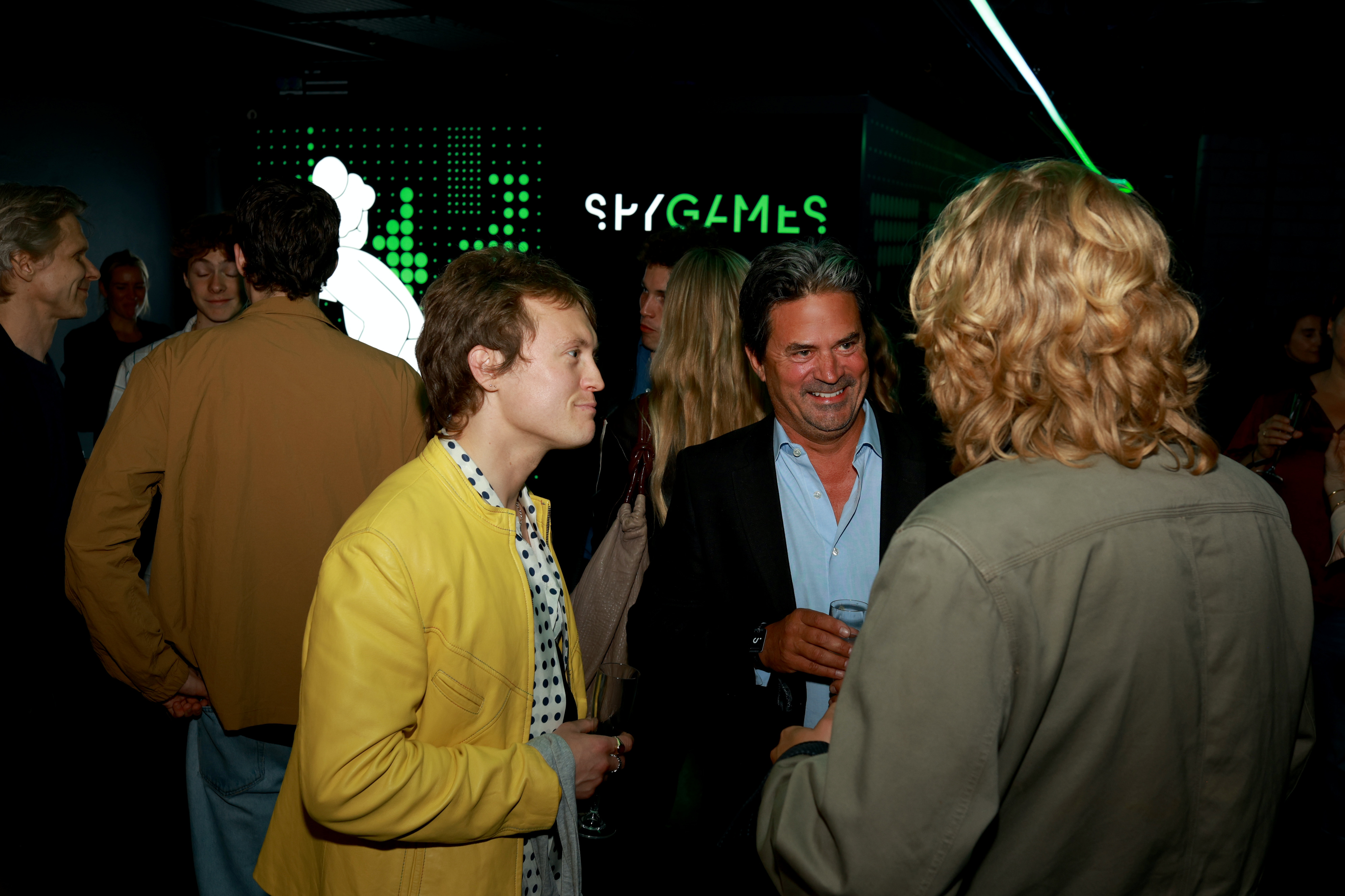 SPYGAMES networking event, modern tech arena, spy games