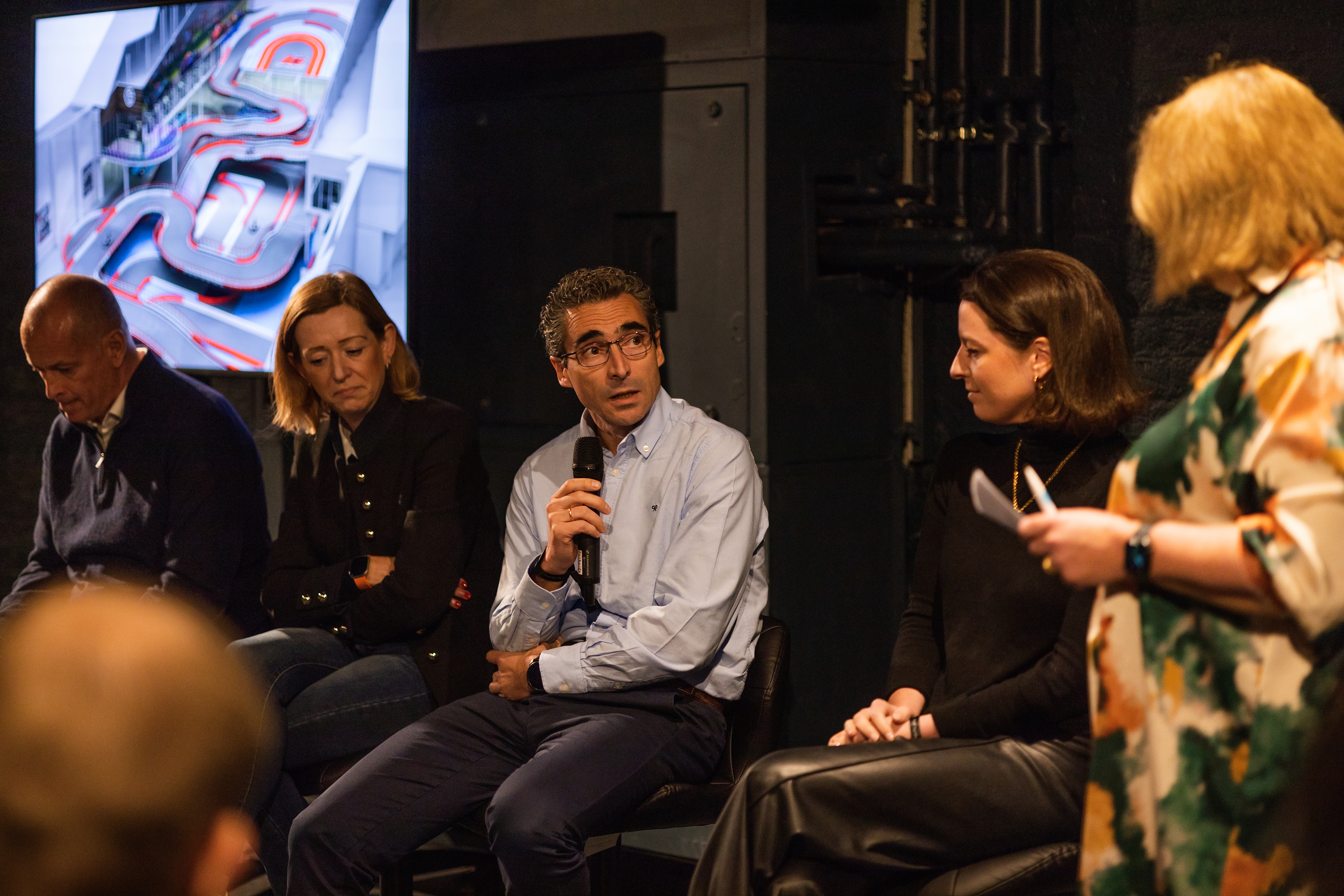 SPYSCAPE panel discussion, SPYGAMES, expert speakers, engaging backdrop