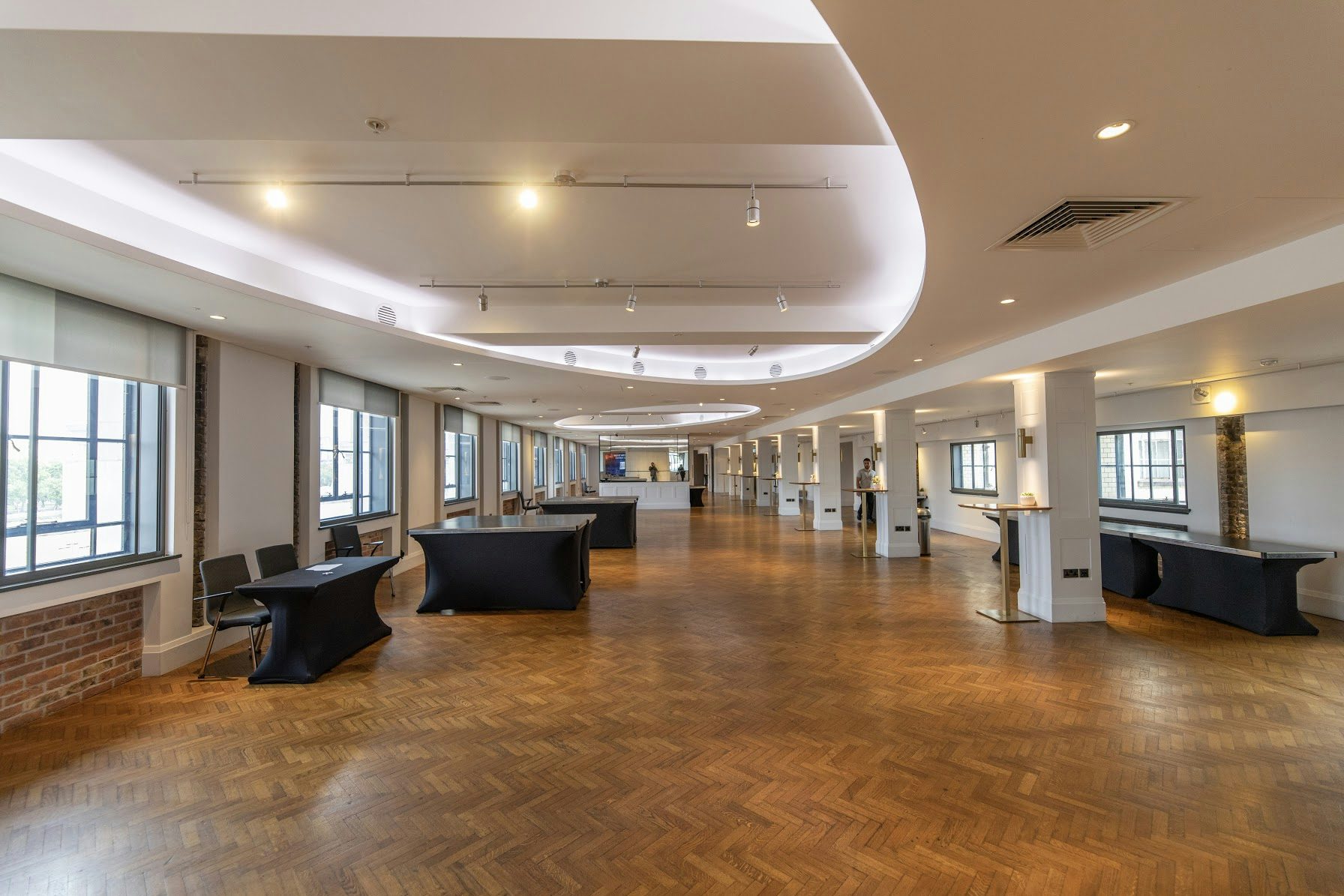 County Hall Chancellor Suite: blank canvas event space, wood floor, corporate, exhibition