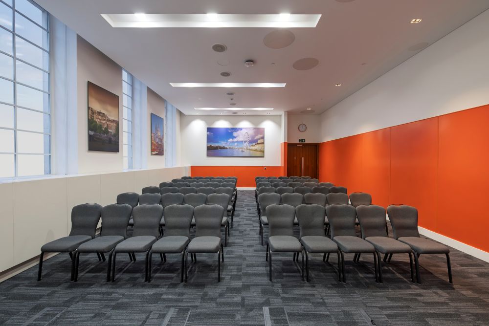 Savoy Place training room with tiered seating