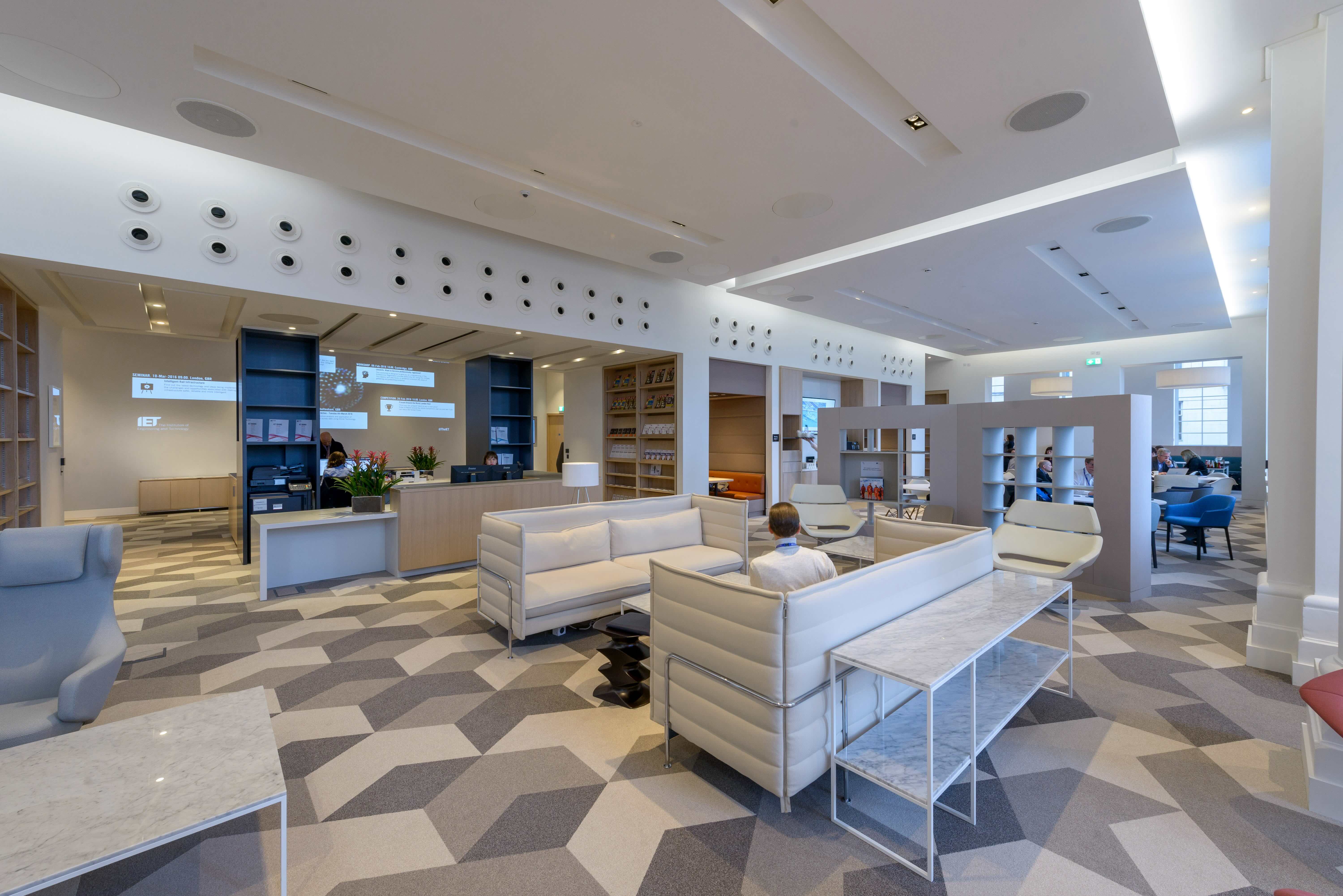 Faraday Lounge: modern seating, London networking event