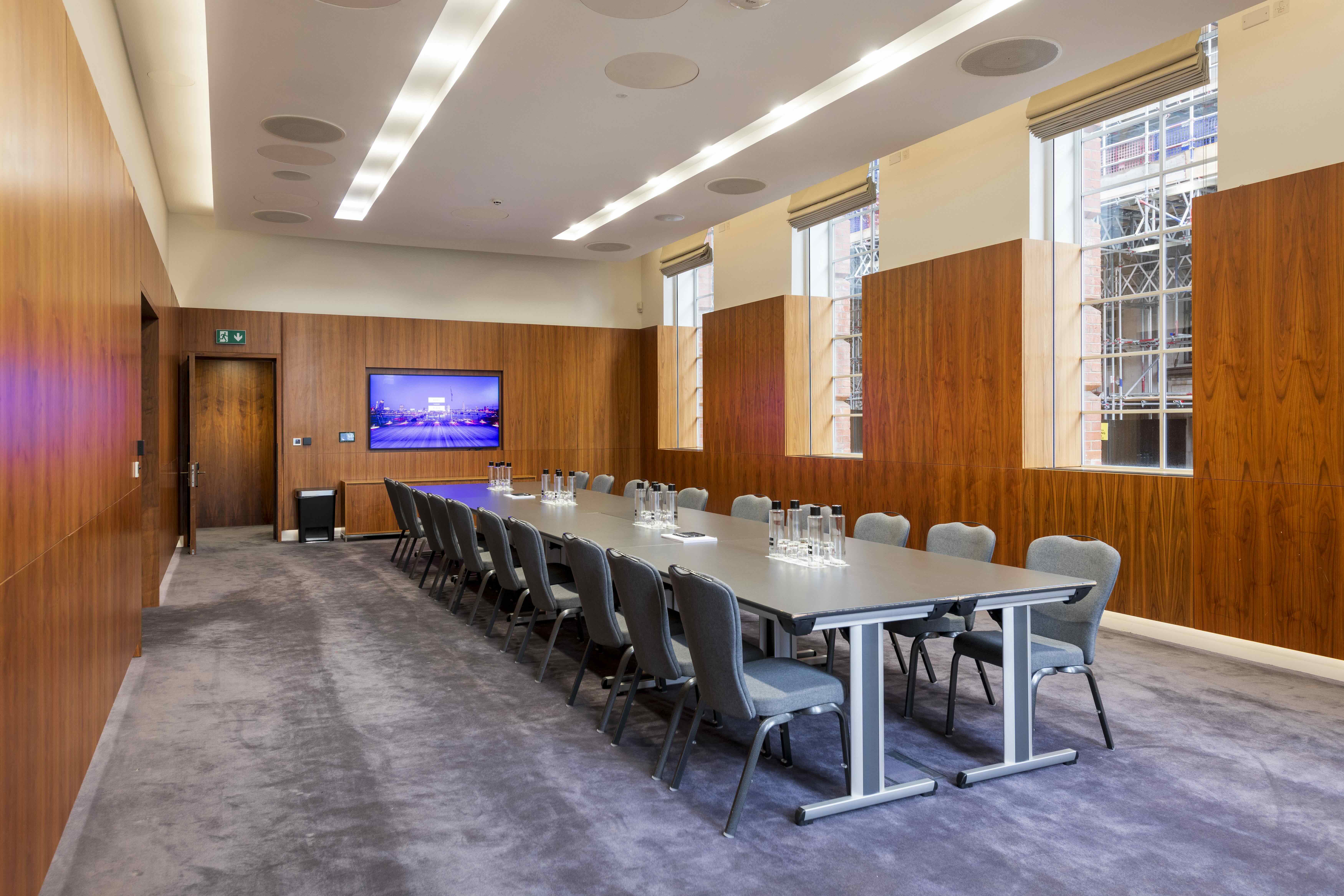 Modern boardroom meeting training
