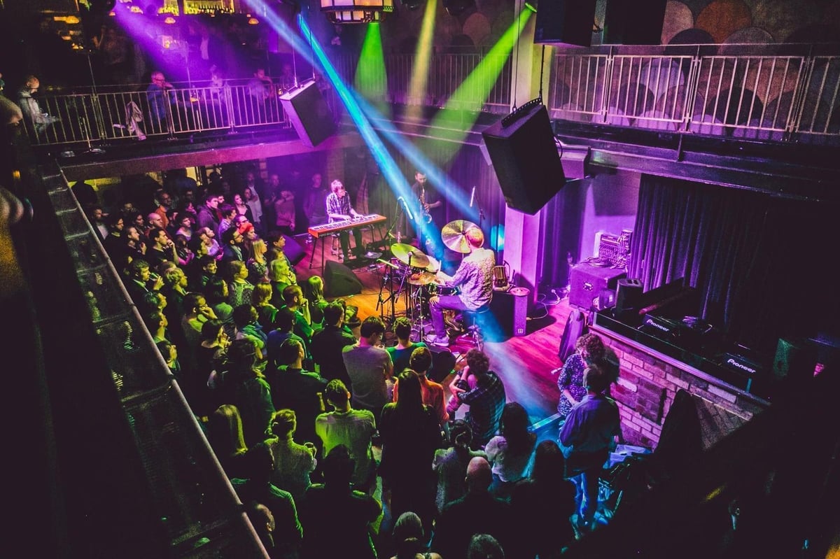 Lexington live music event, tiered seating