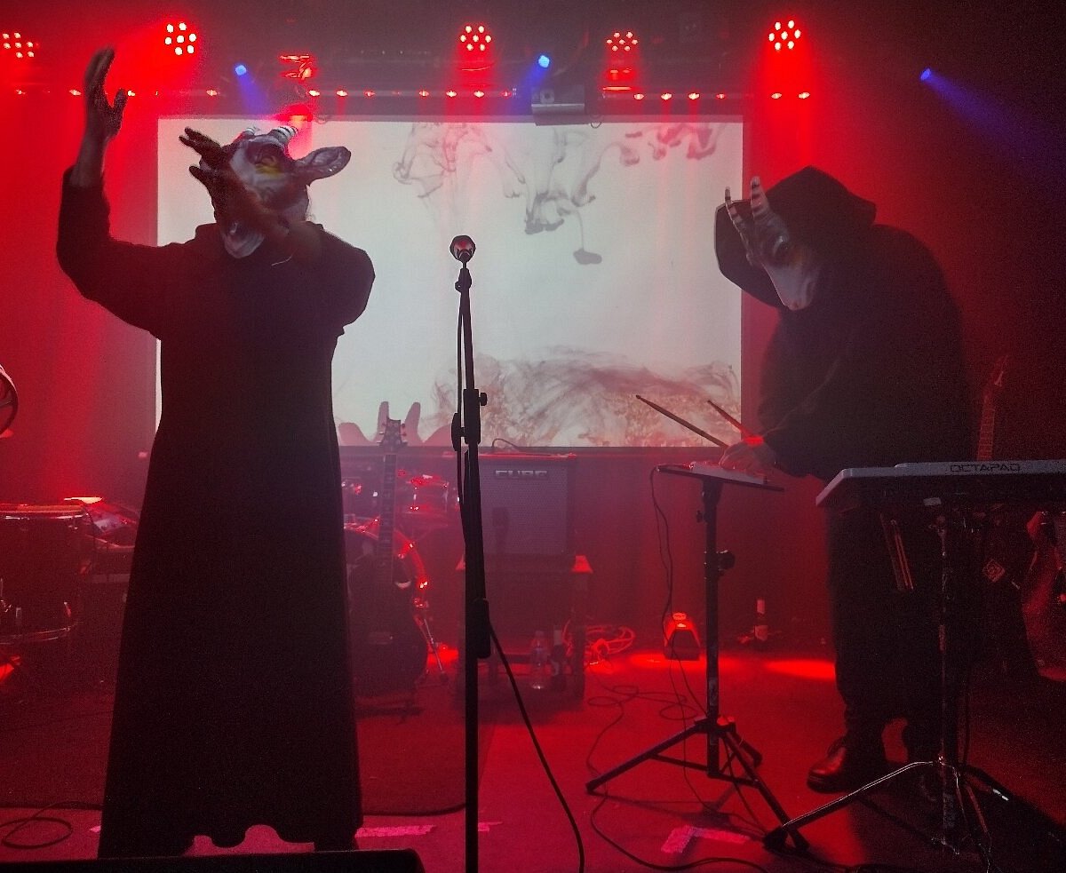 Lexington avant-garde concert: red lights, projection mapping