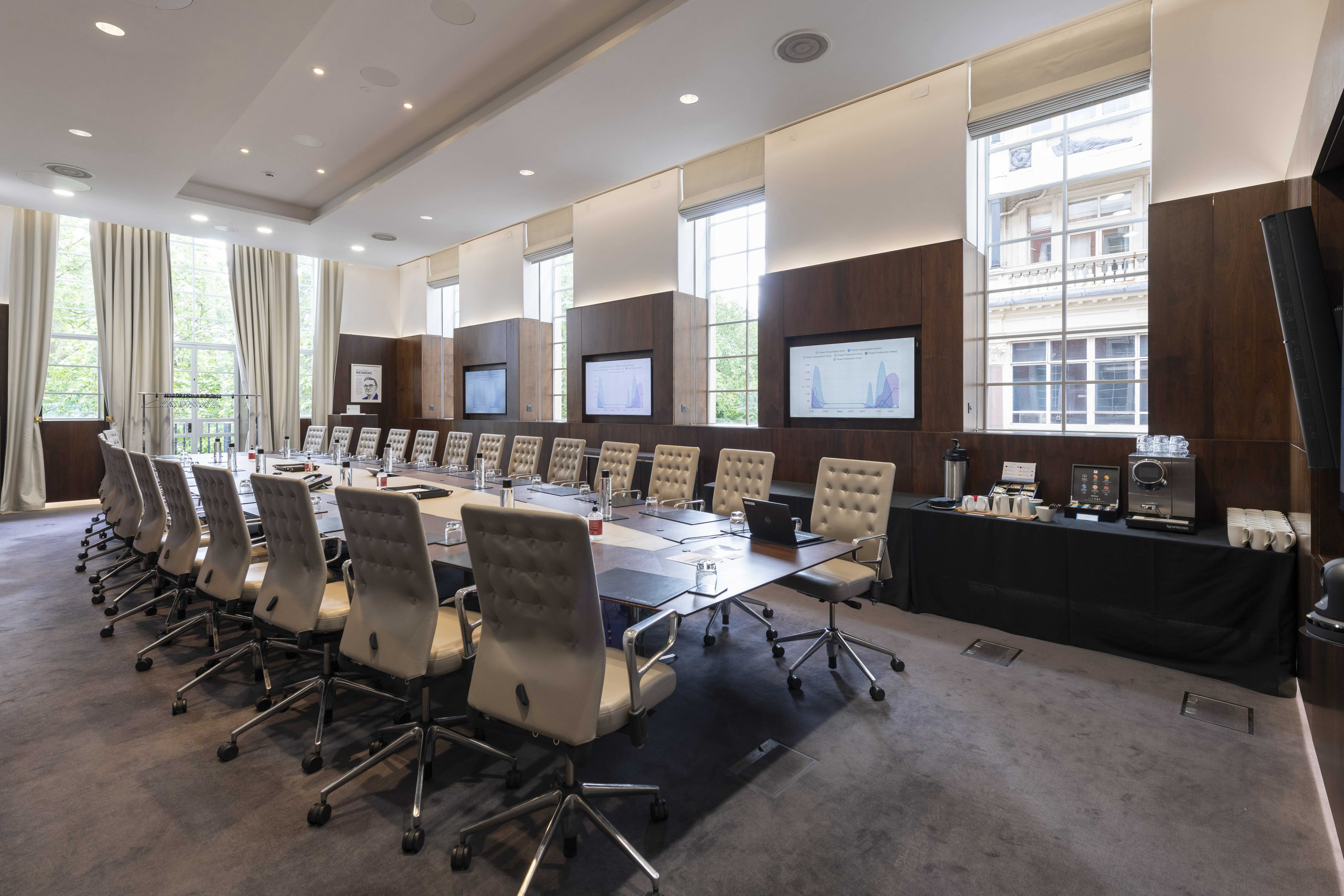 IET London Savoy Place boardroom, natural light, strategy, meeting