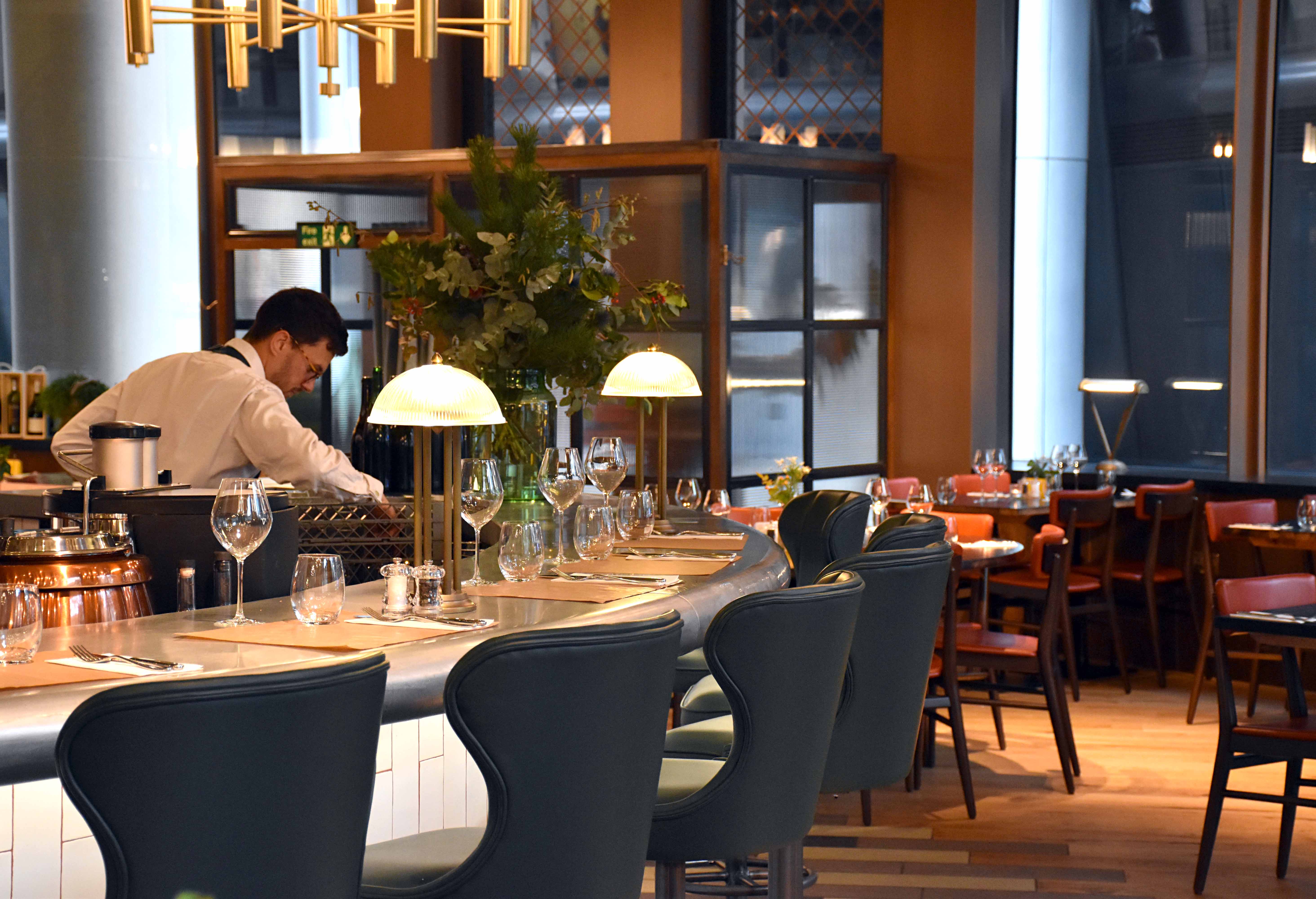 Mezzanine Vinoteca bar seating private event