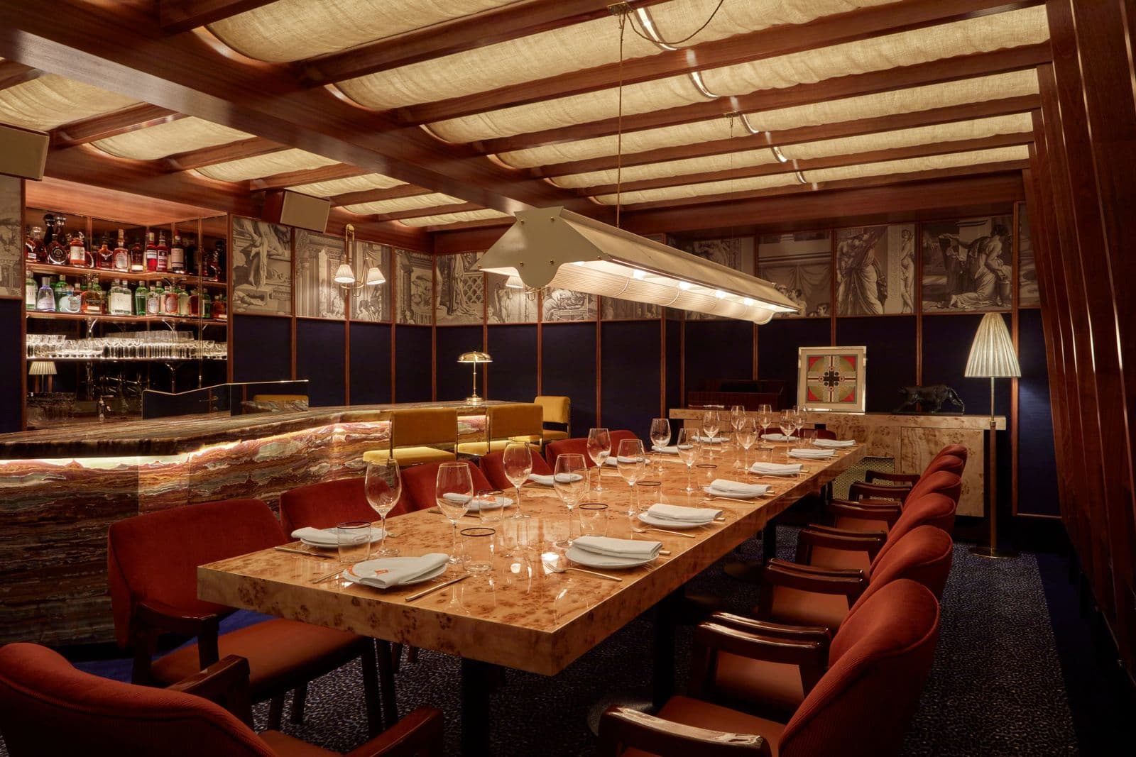 Il Gattopardo private dining room for sophisticated corporate events and high-end board dinners.