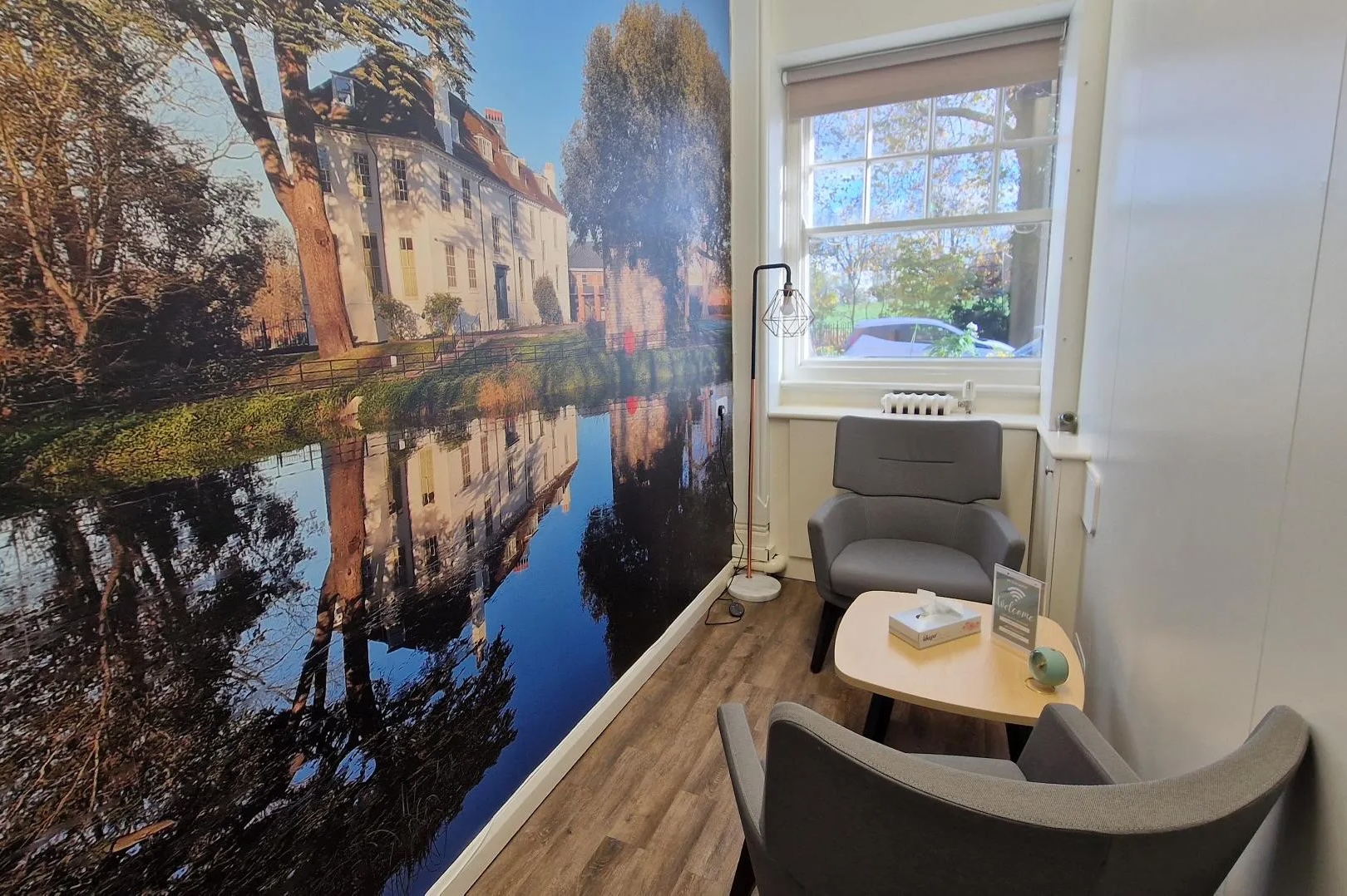 Wandle Suite at Vestry Hall: Bright, intimate breakout room for private consultations and meetings.