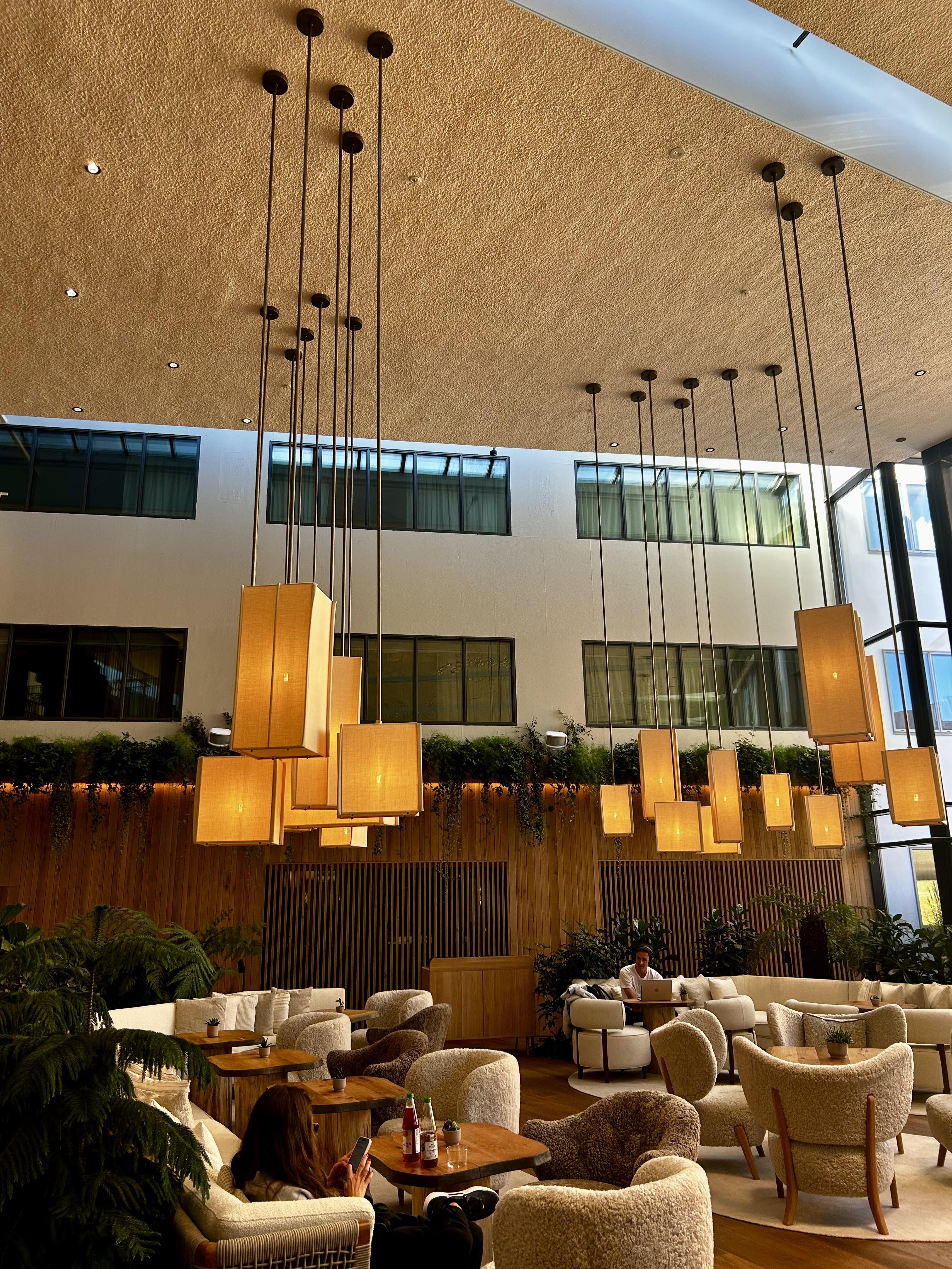 Biophilic Leaf Room atrium with high ceilings, ideal for corporate welcome receptions and events.