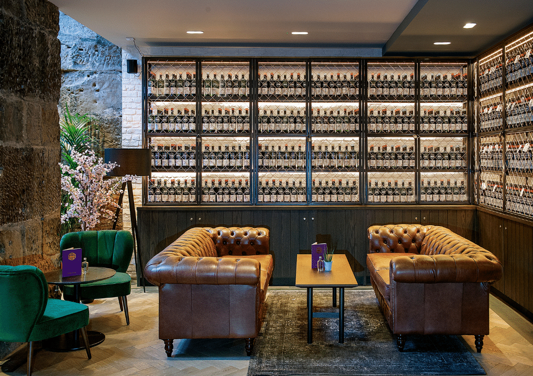 The Spirit Safe Room with lounge seating for VIP corporate events and networking meetings.