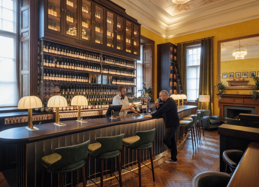 The Pip Hills Room: Intimate whisky bar venue for corporate networking and VIP client events.