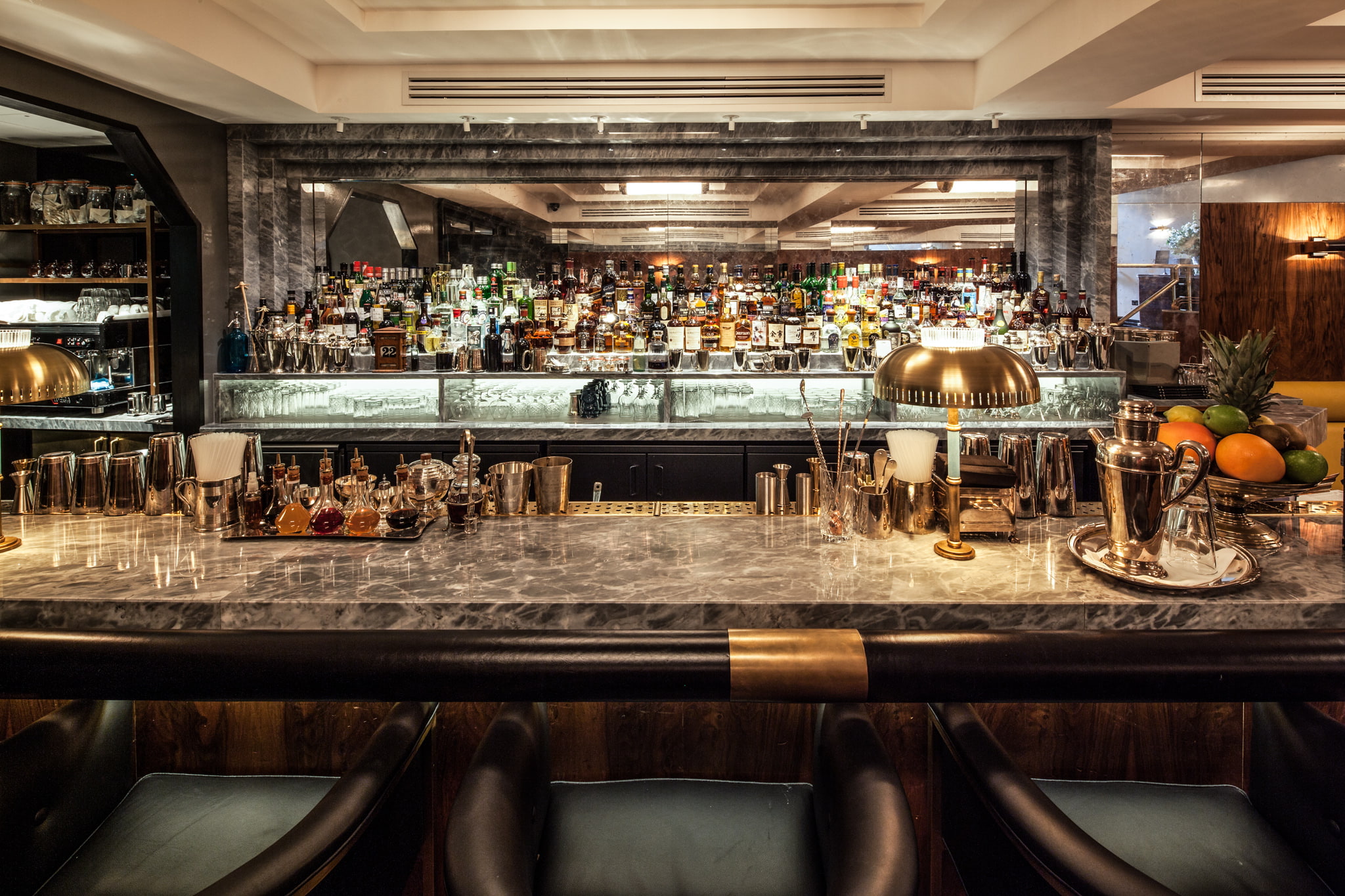 High-end Hawksmoor Knightsbridge bar for exclusive VIP receptions and networking events.