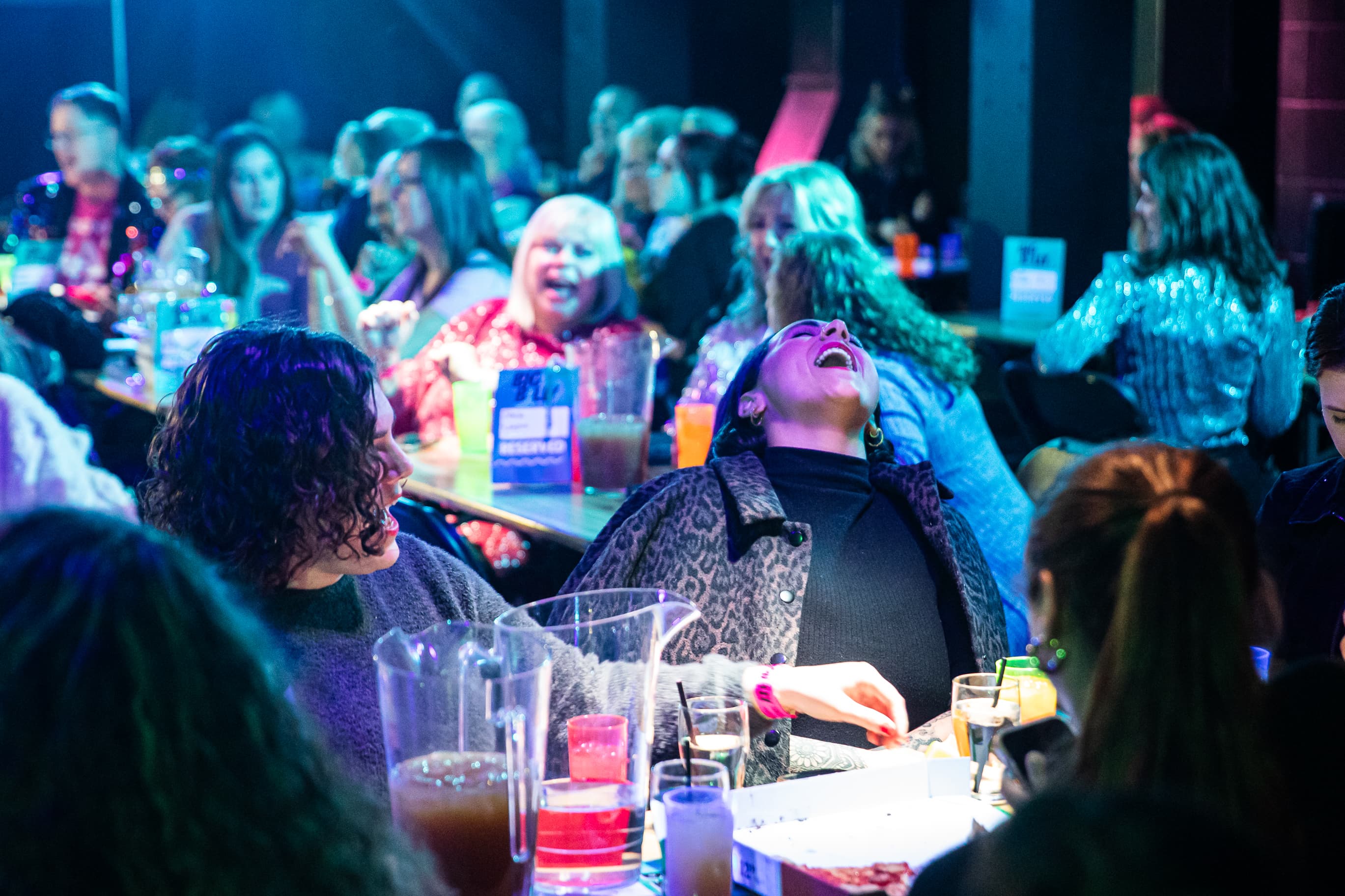 Big Belly Room: Intimate banquet seating for comedy club events and corporate venue hire.