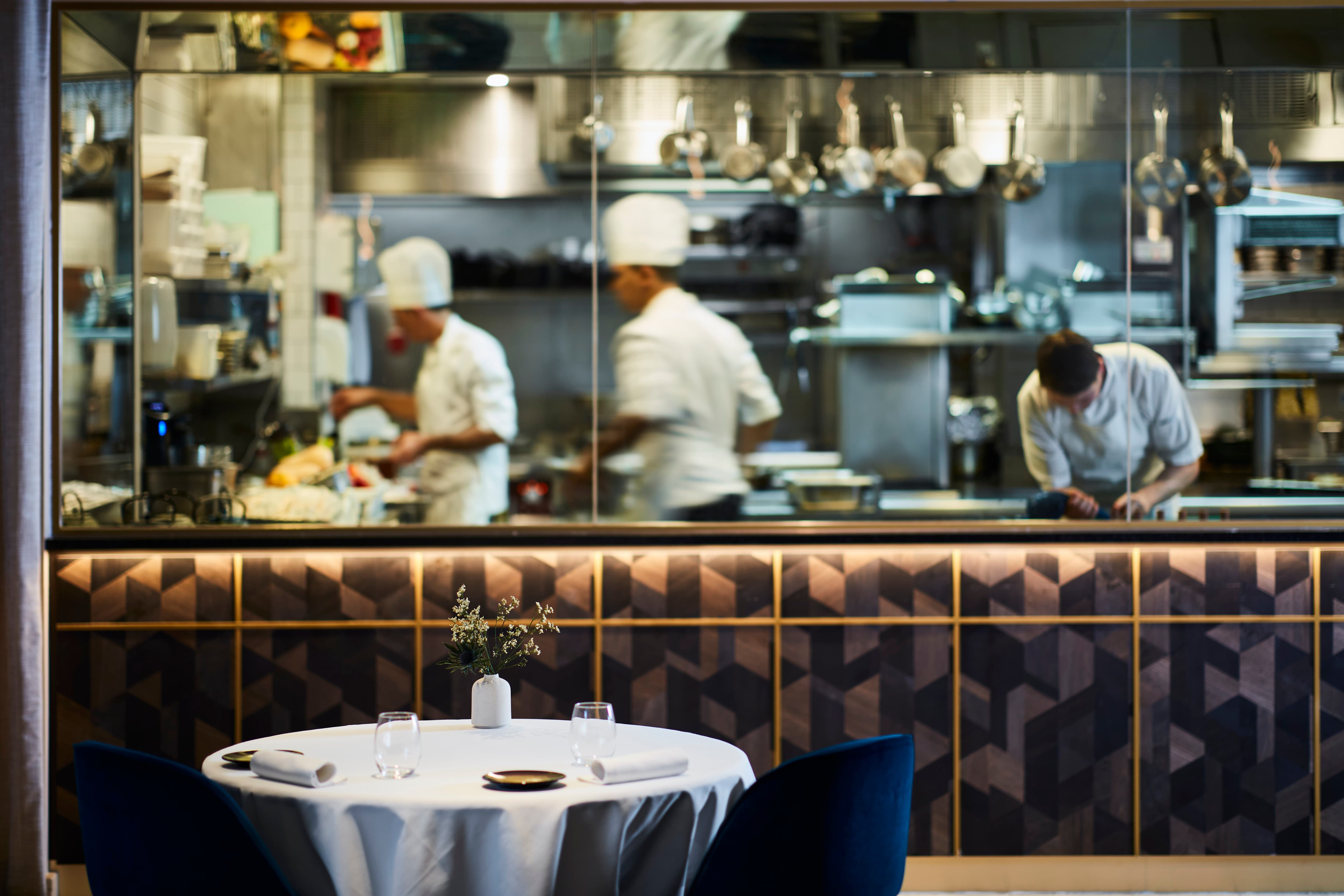 Cord Café theatre kitchen for high-end banquet and gala dinner events.
