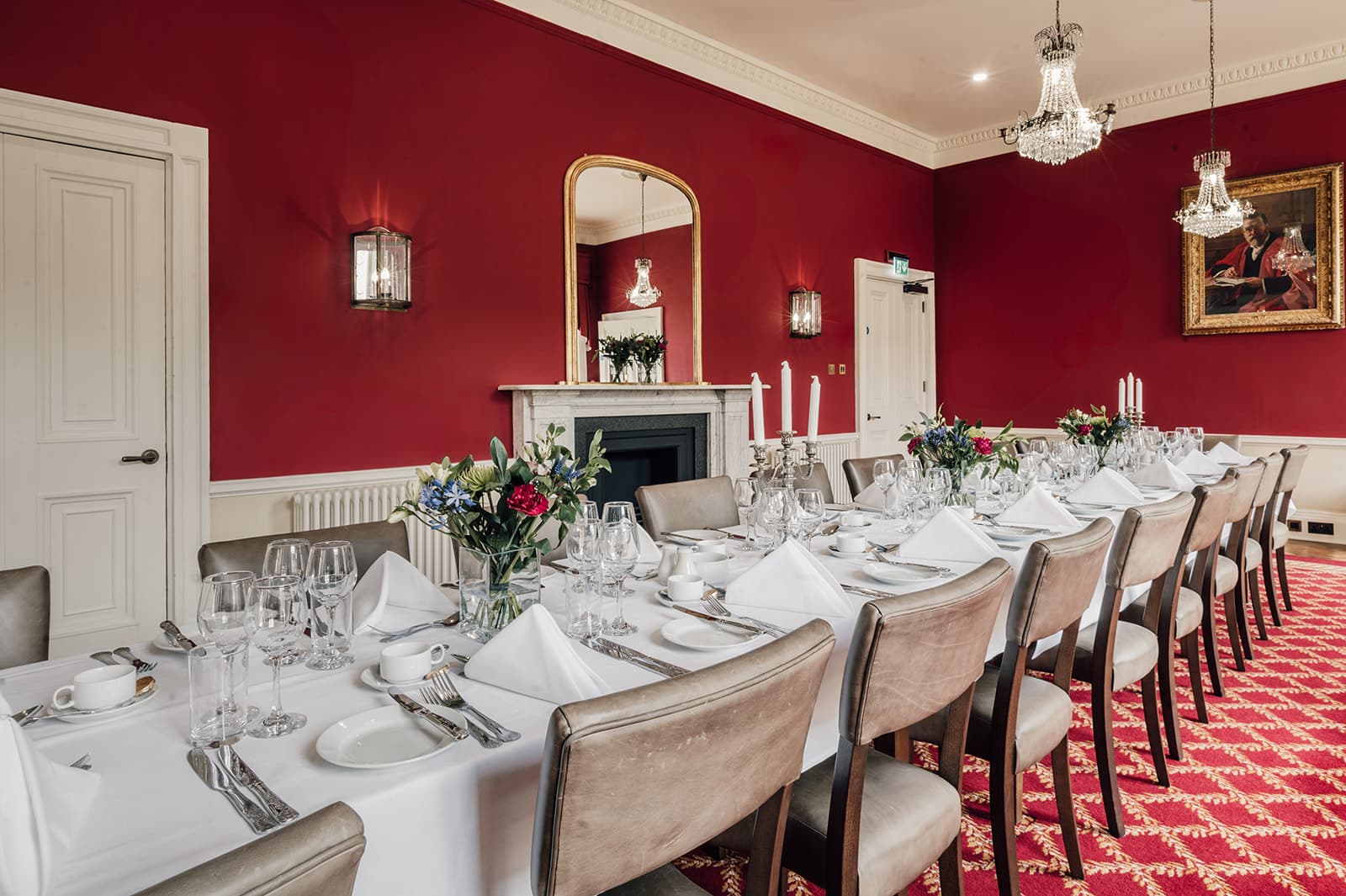 College Hall at Downing College boardroom for private dining and executive meeting events.