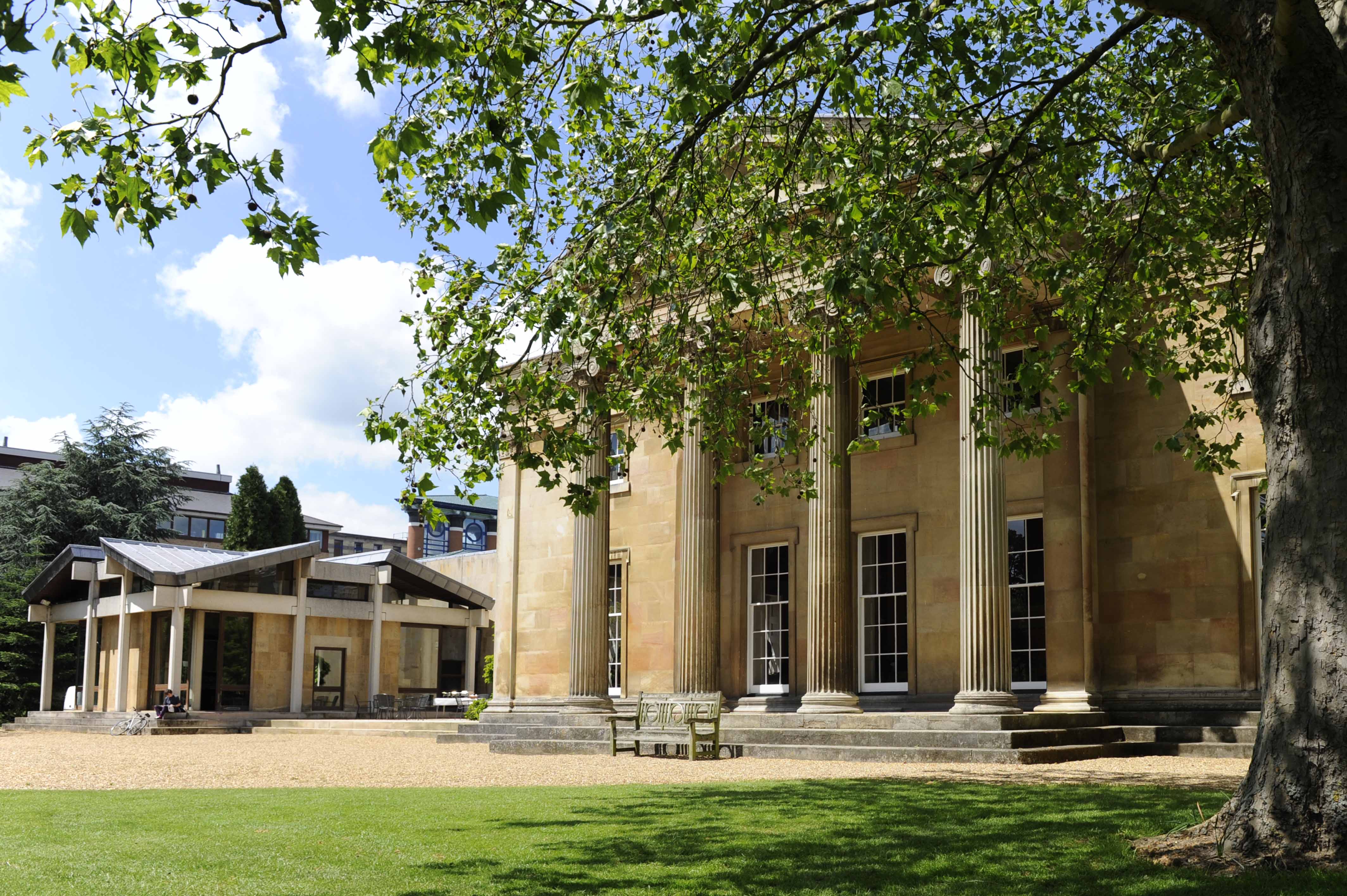 Downing College Fellows' Garden: Neoclassical venue for corporate retreats and weddings.