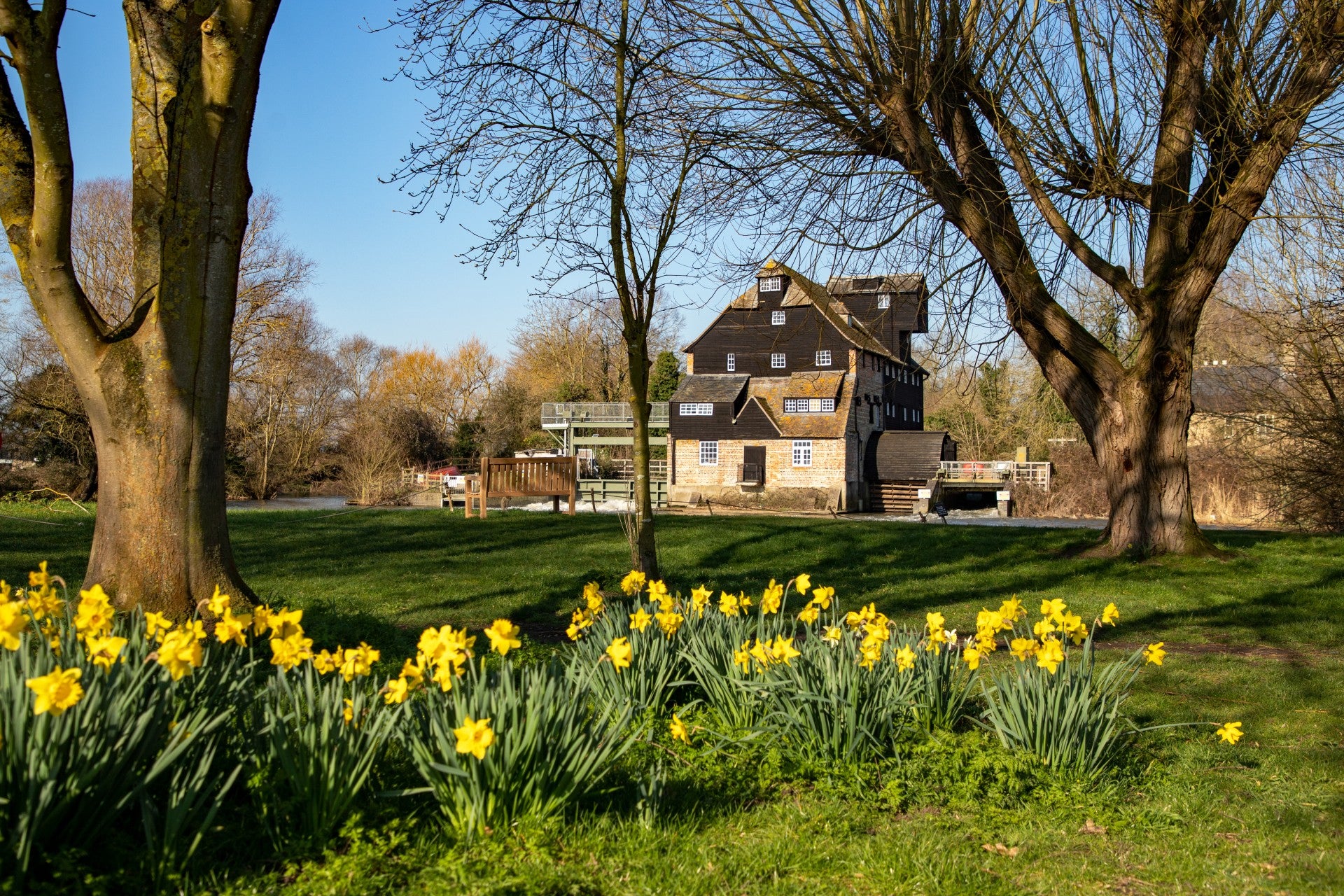 Houghton Mill: Historic watermill venue for corporate retreats and garden weddings.