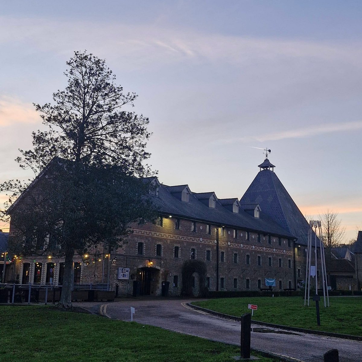 Rustic-industrial venue at The Maltings, ideal for atmospheric evening receptions and retreats.