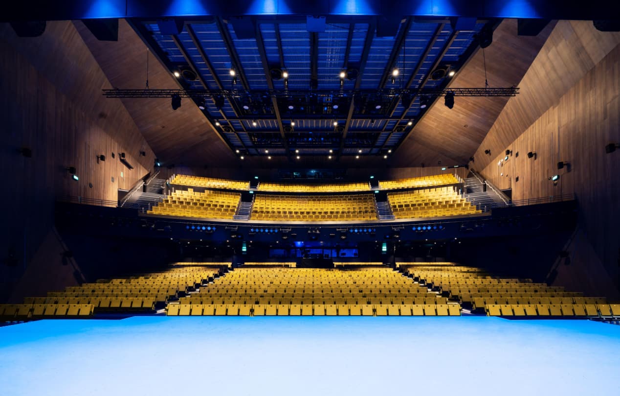 The Hall at Aviva Studios: multi-level theater venue for keynote presentations and award ceremonies.