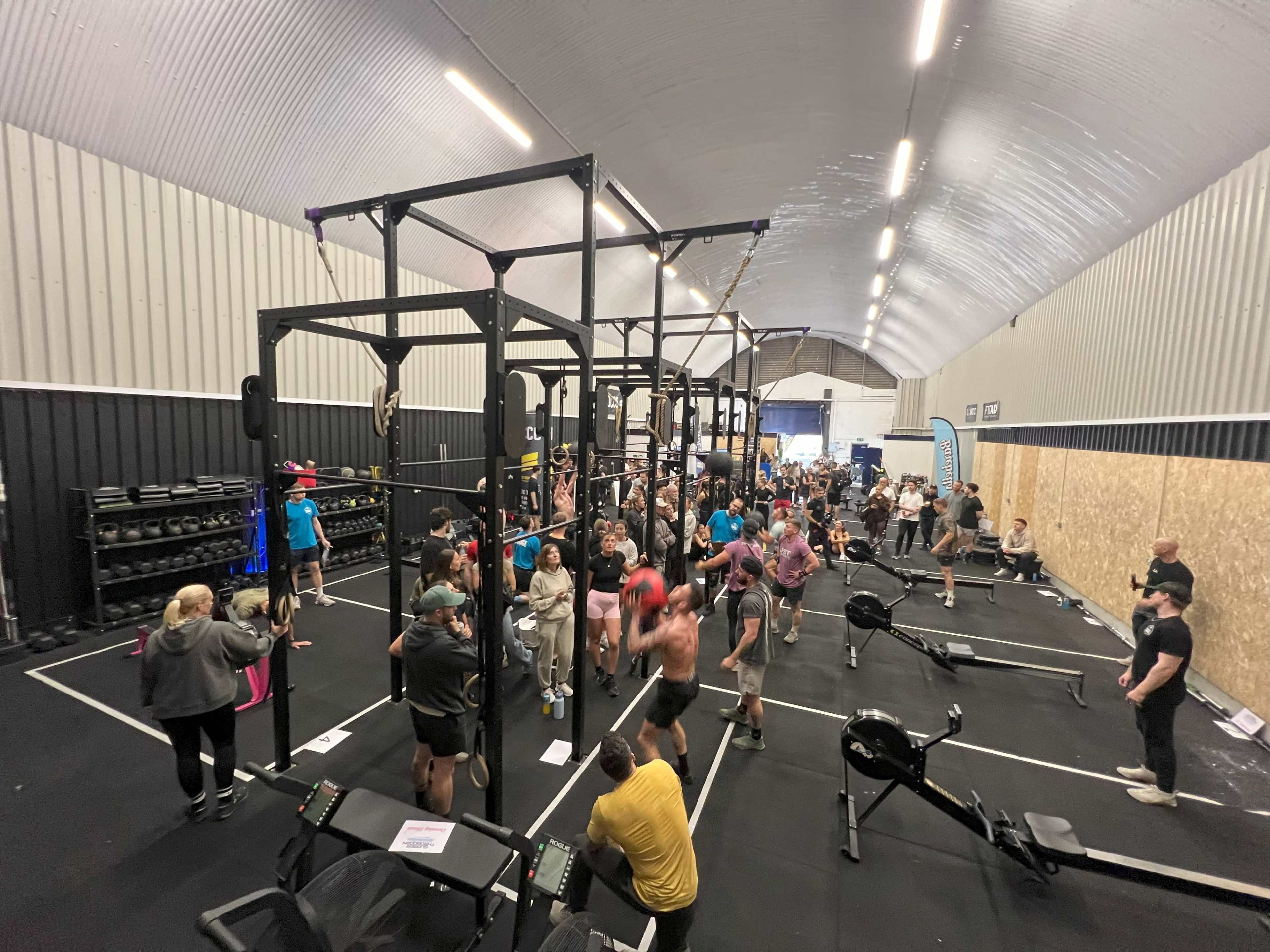CrossFit Ancoats main training floor: industrial gym venue for fitness competitions and events.